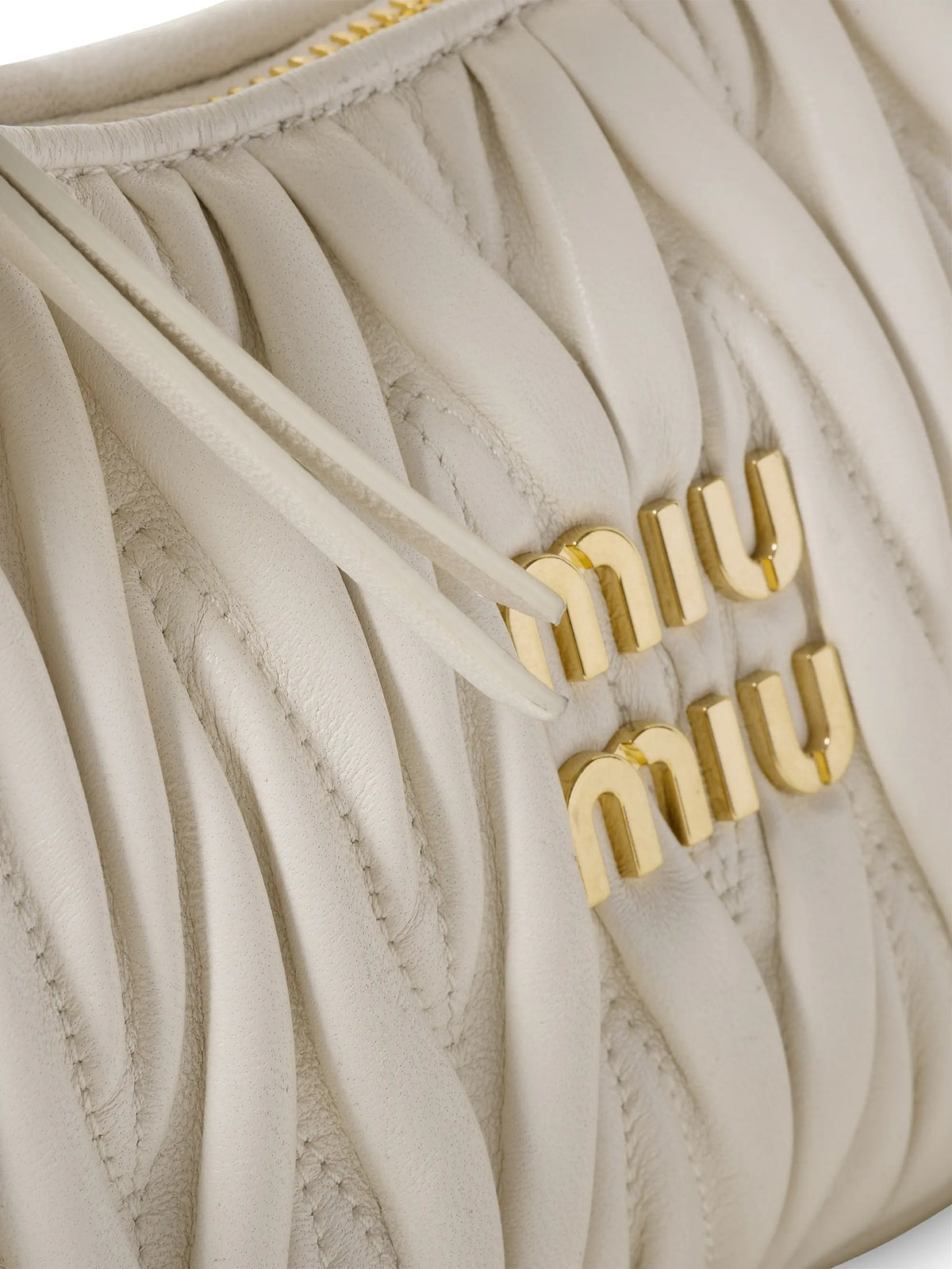 Miu Miu Wander Matelassé Nappa Leather Hobo Bag