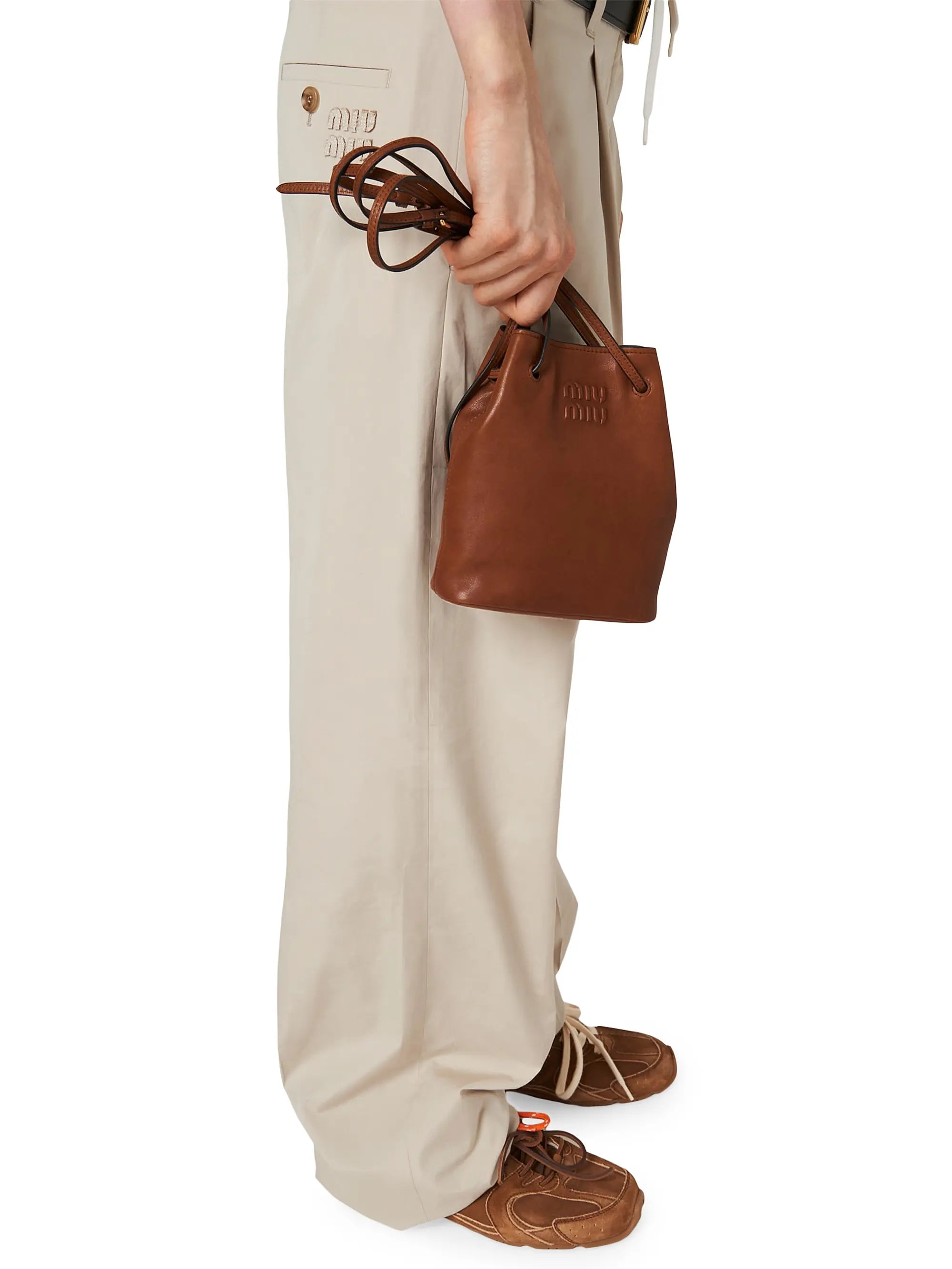 Miu Miu Nappa Leather Mini Bucket Bag