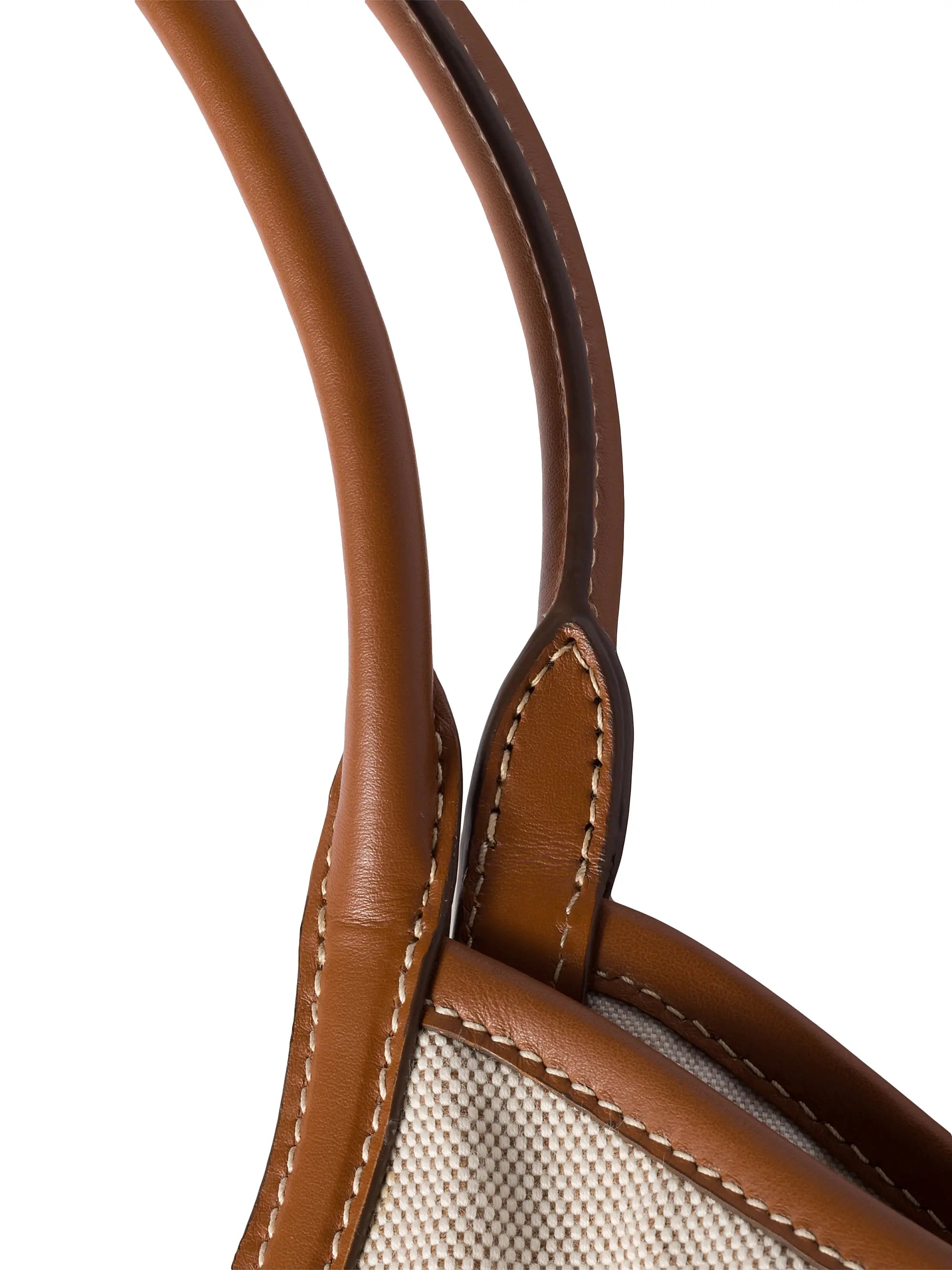 Miu Miu Ivy Canvas and Leather Tote Bag