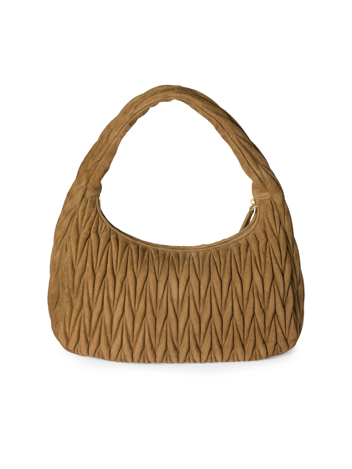 Miu Miu Wander Matelassé Suede Hobo Bag