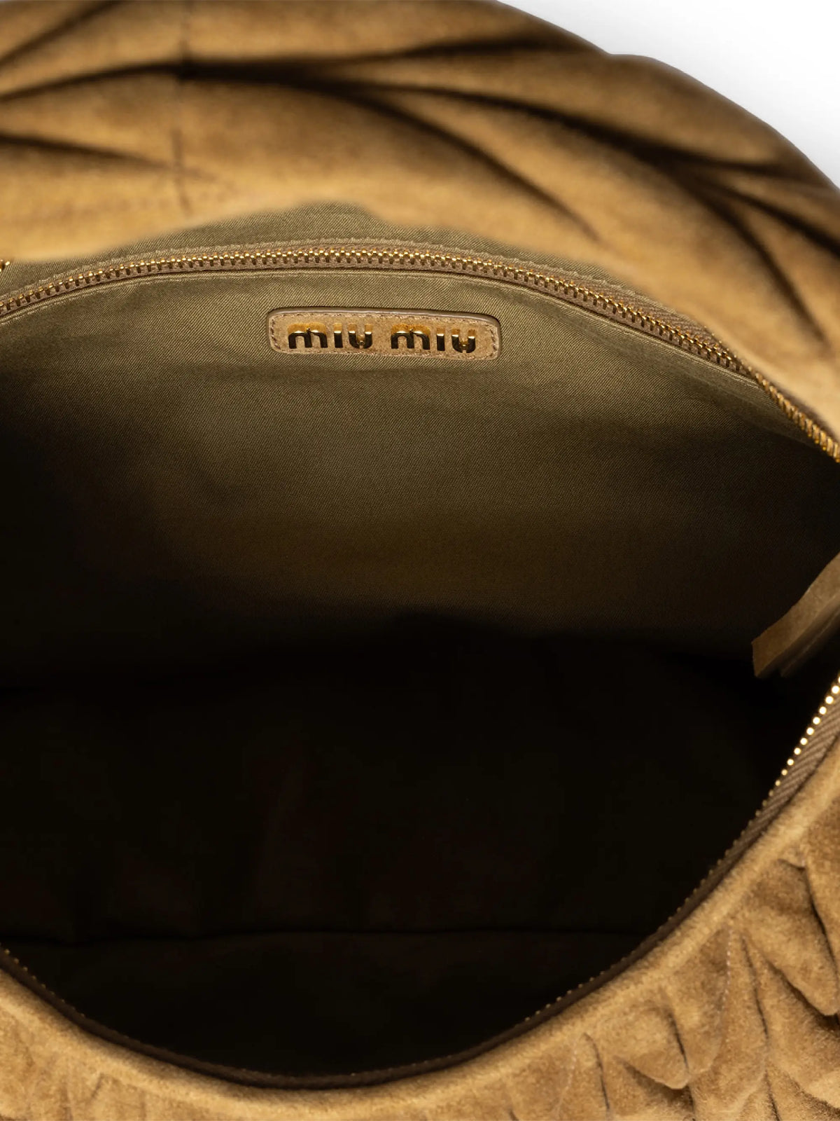 Miu Miu Wander Matelassé Suede Hobo Bag