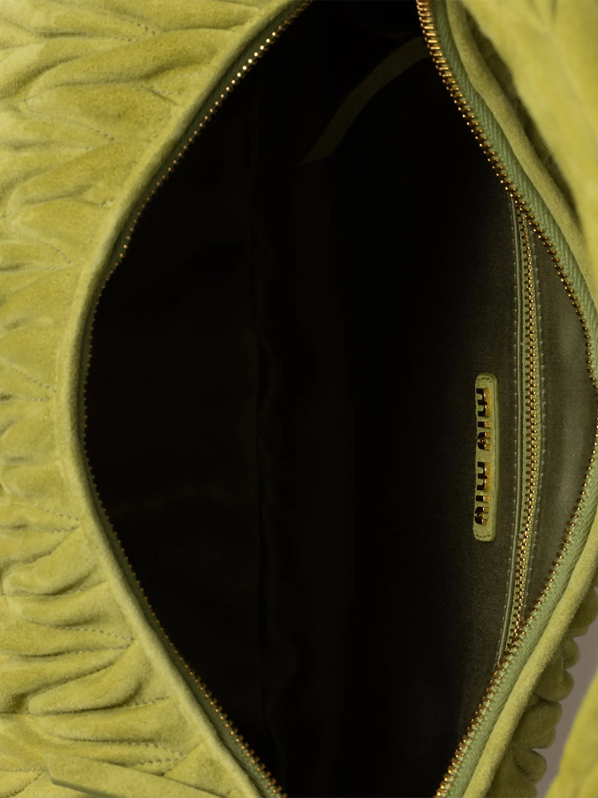 Miu Miu Wander Matelassé Suede Hobo Bag