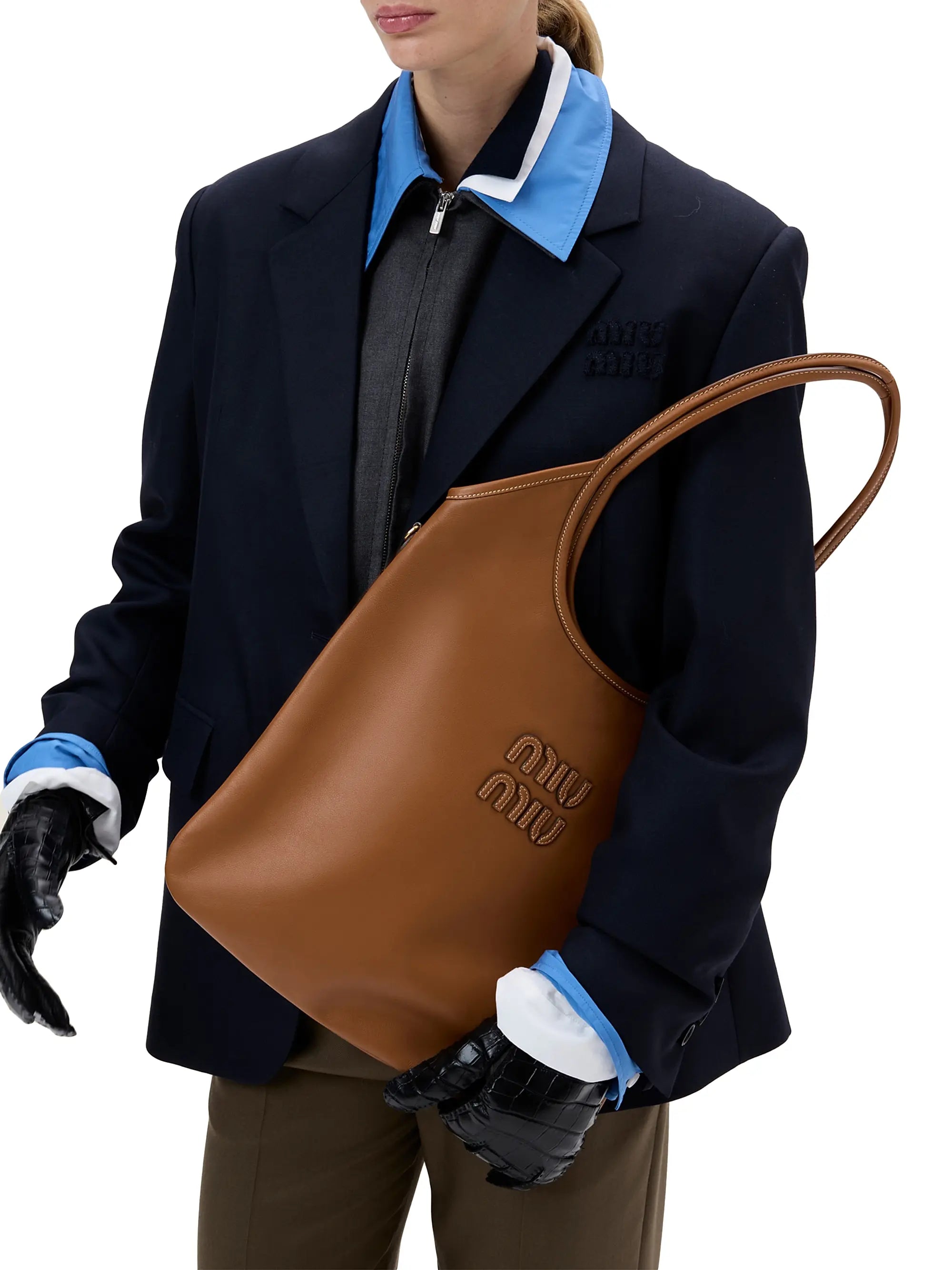 Miu Miu Ivy Leather Shoulder Bag