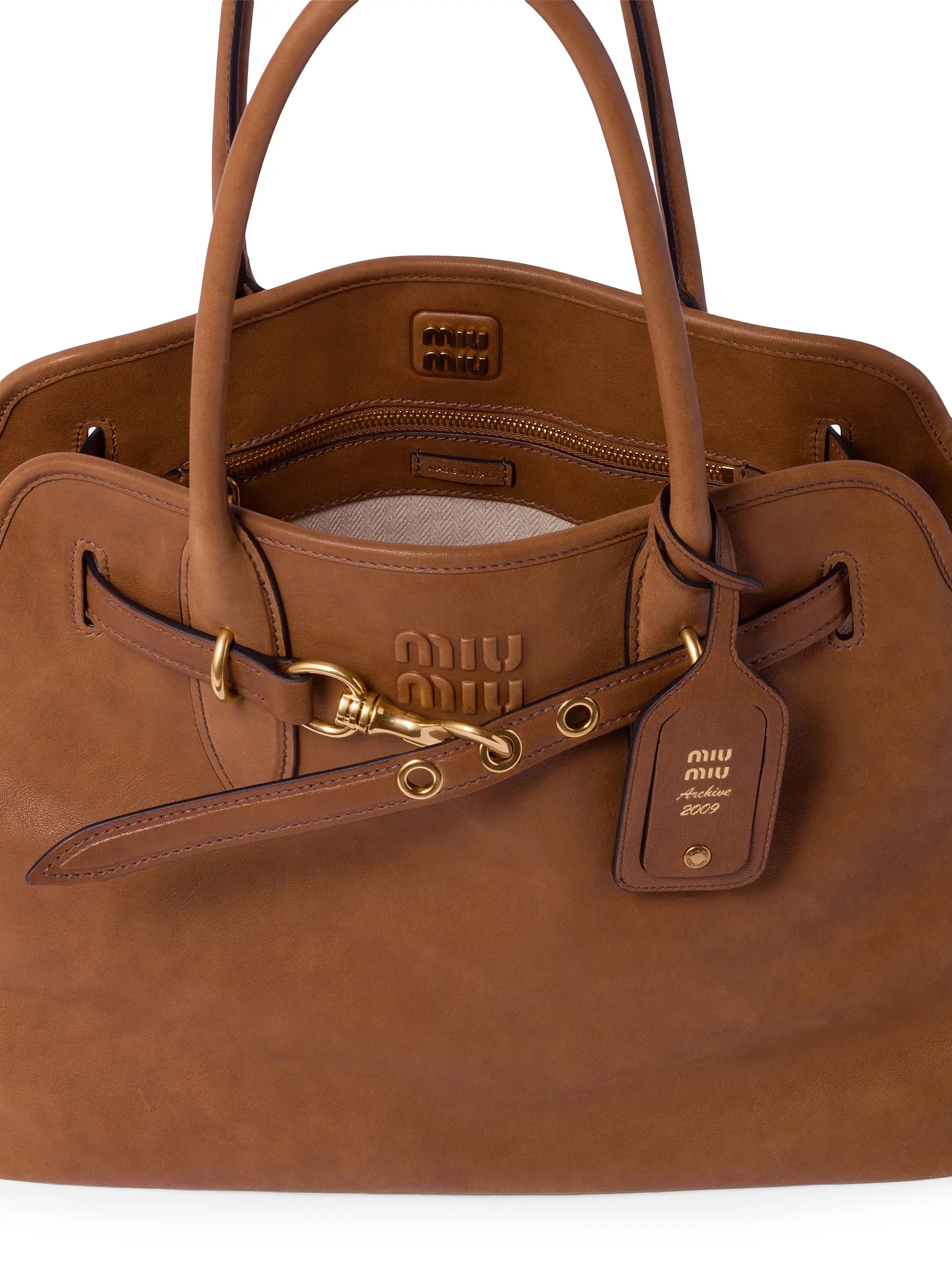 Miu Miu Aventure Nappa Leather Shoulder Bag