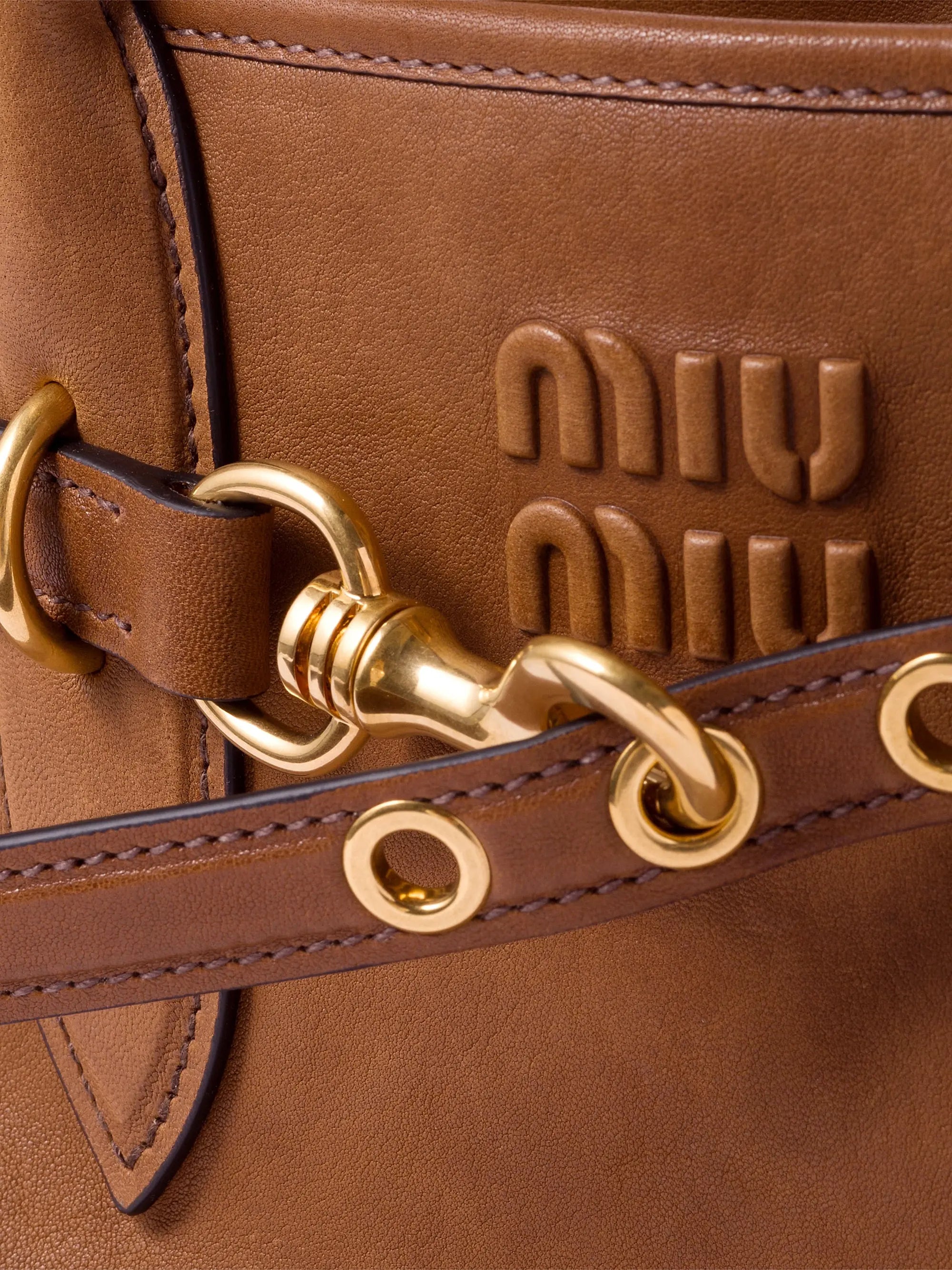 Miu Miu Aventure Nappa Leather Shoulder Bag