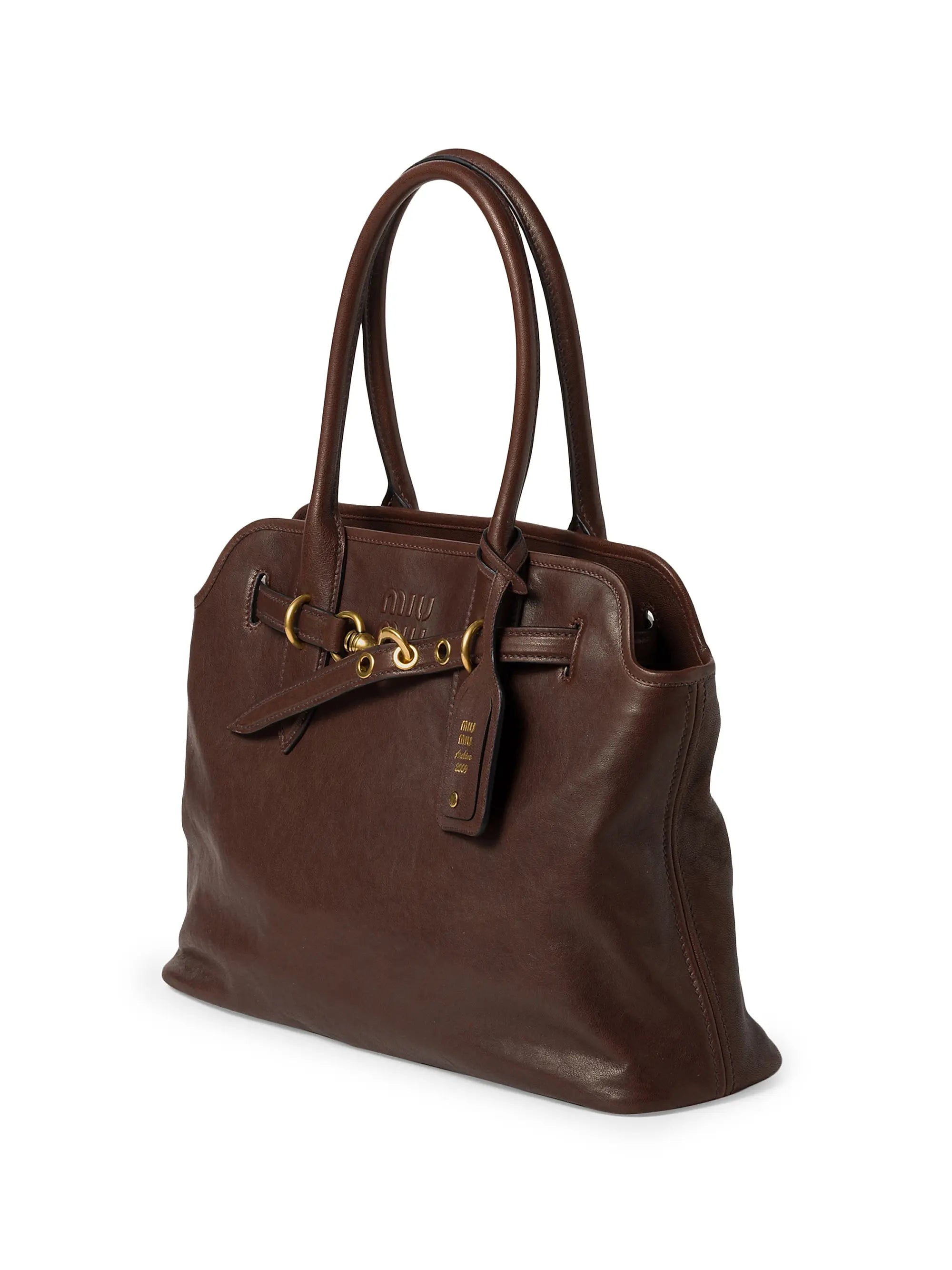 Miu Miu Aventure Nappa Leather Shoulder Bag