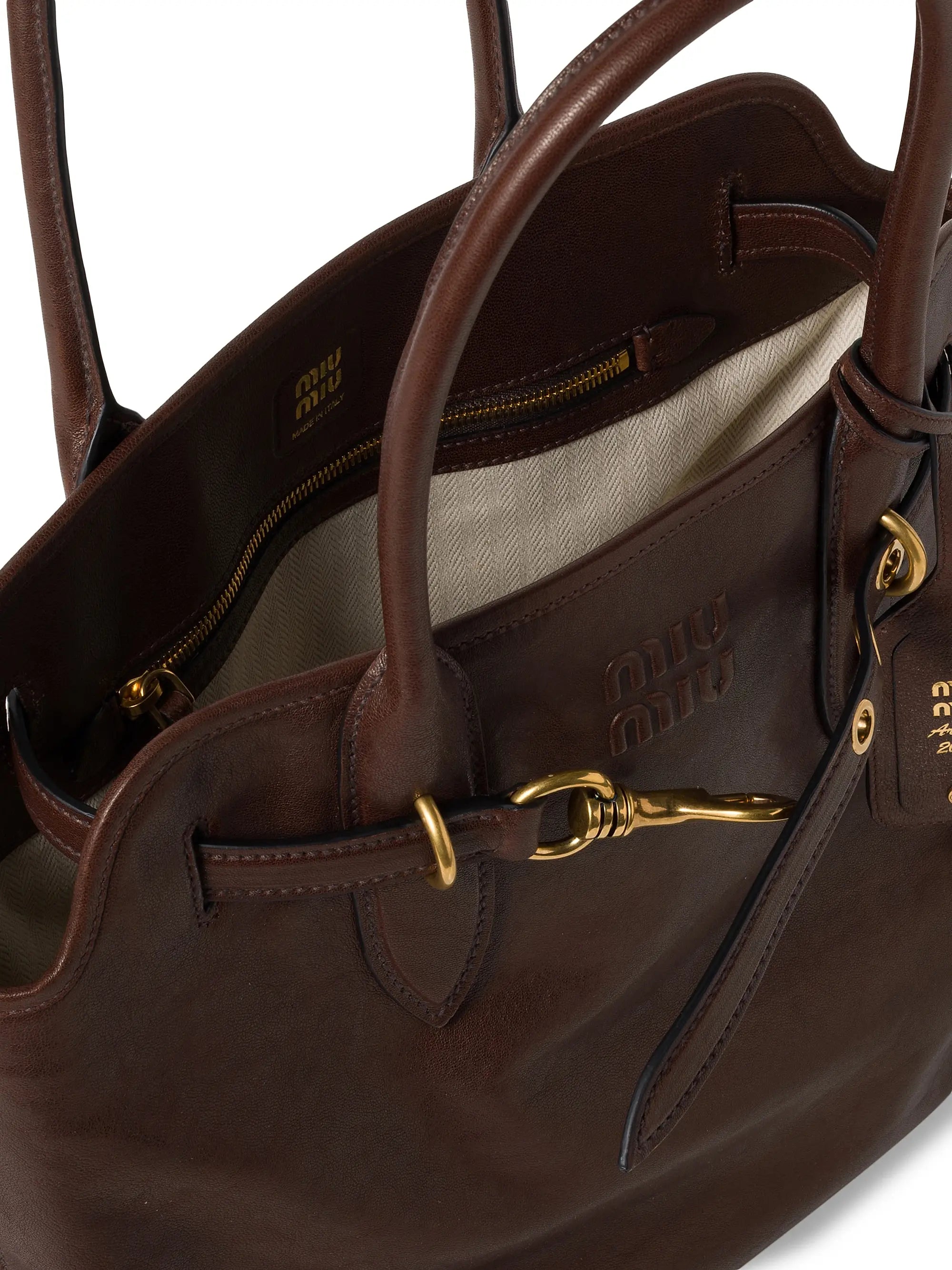 Miu Miu Aventure Nappa Leather Shoulder Bag