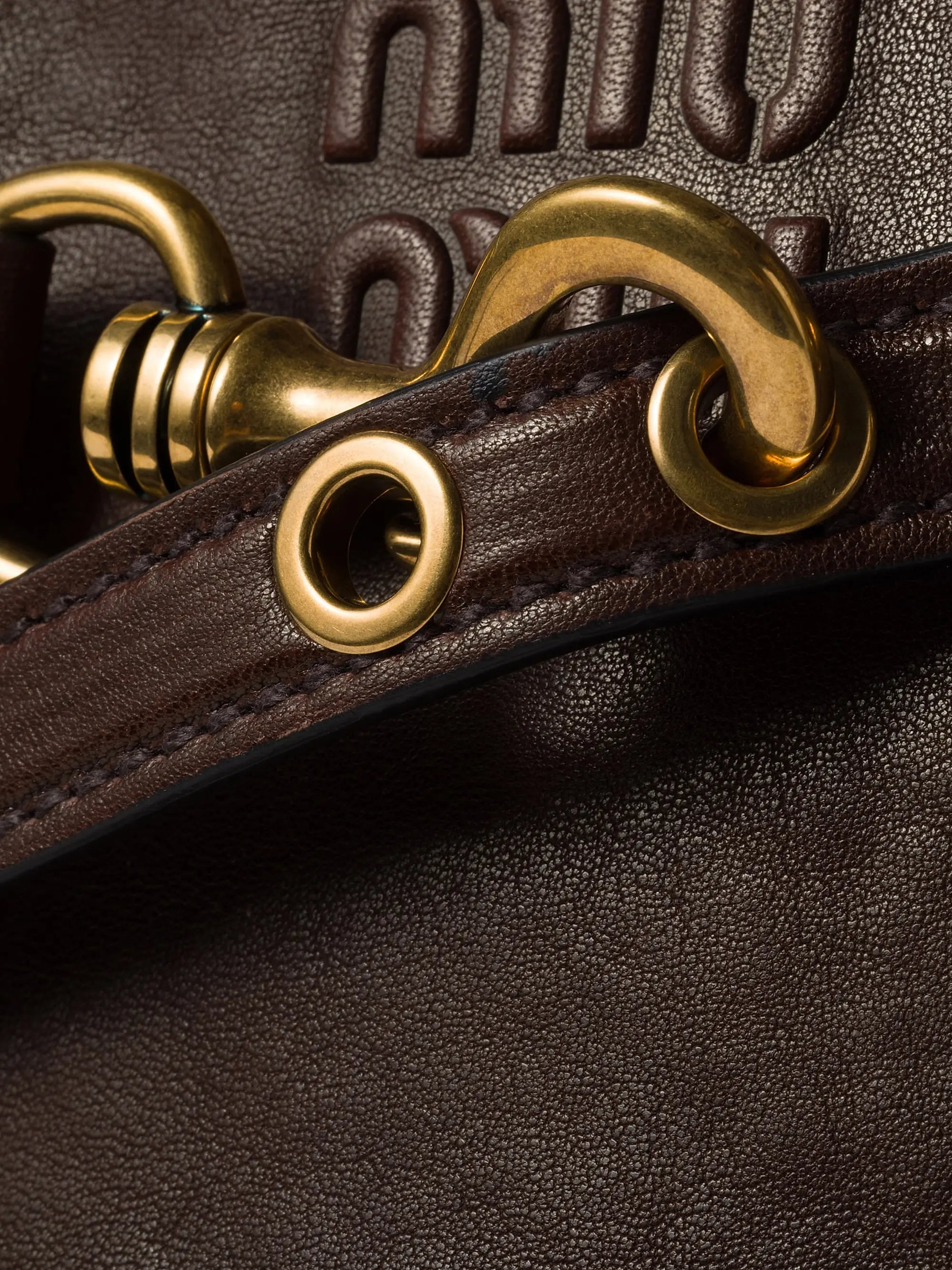 Miu Miu Aventure Nappa Leather Shoulder Bag