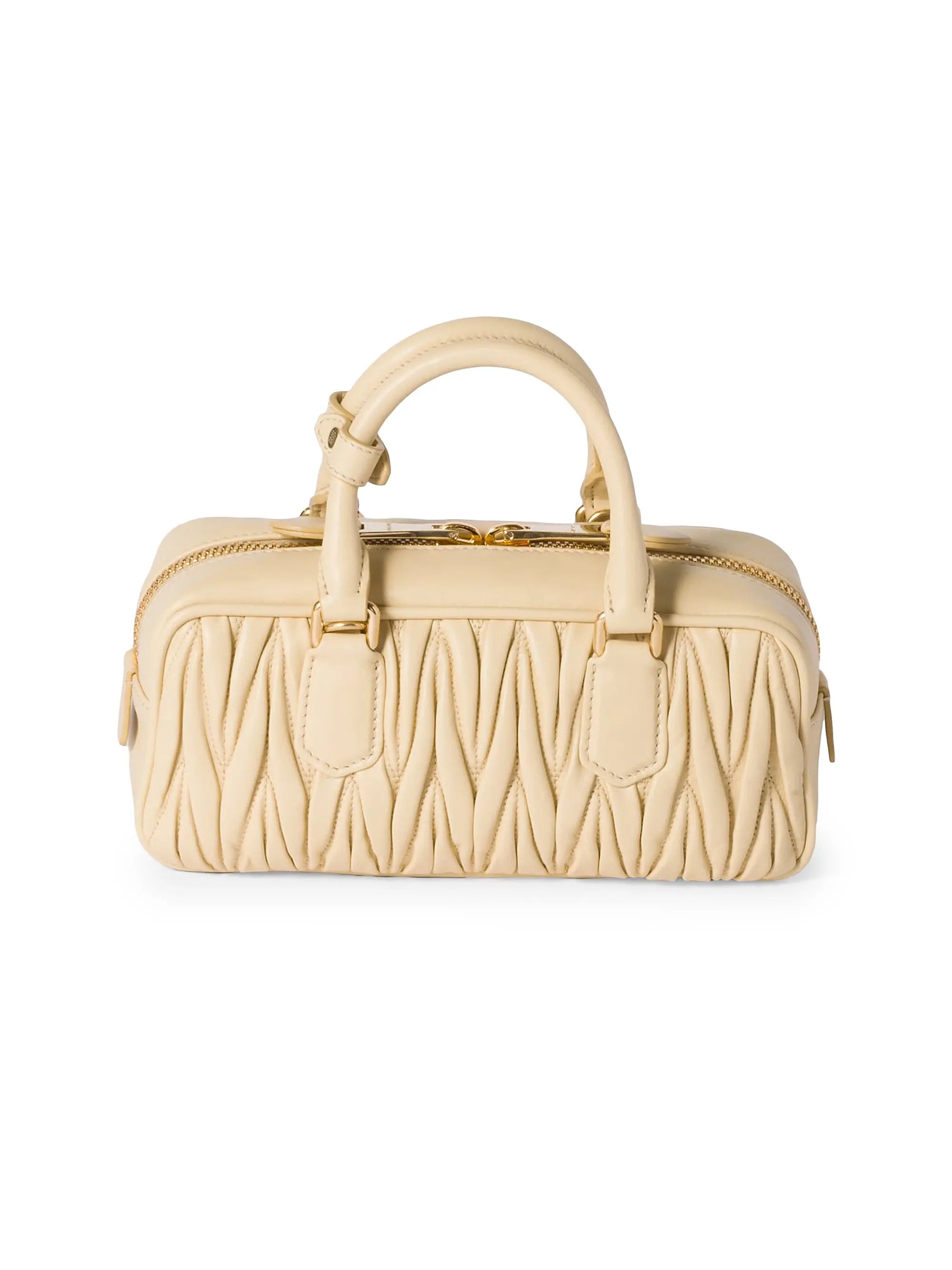 Miu Miu Arcadie Matelassé Nappa Leather Top Handle Bag