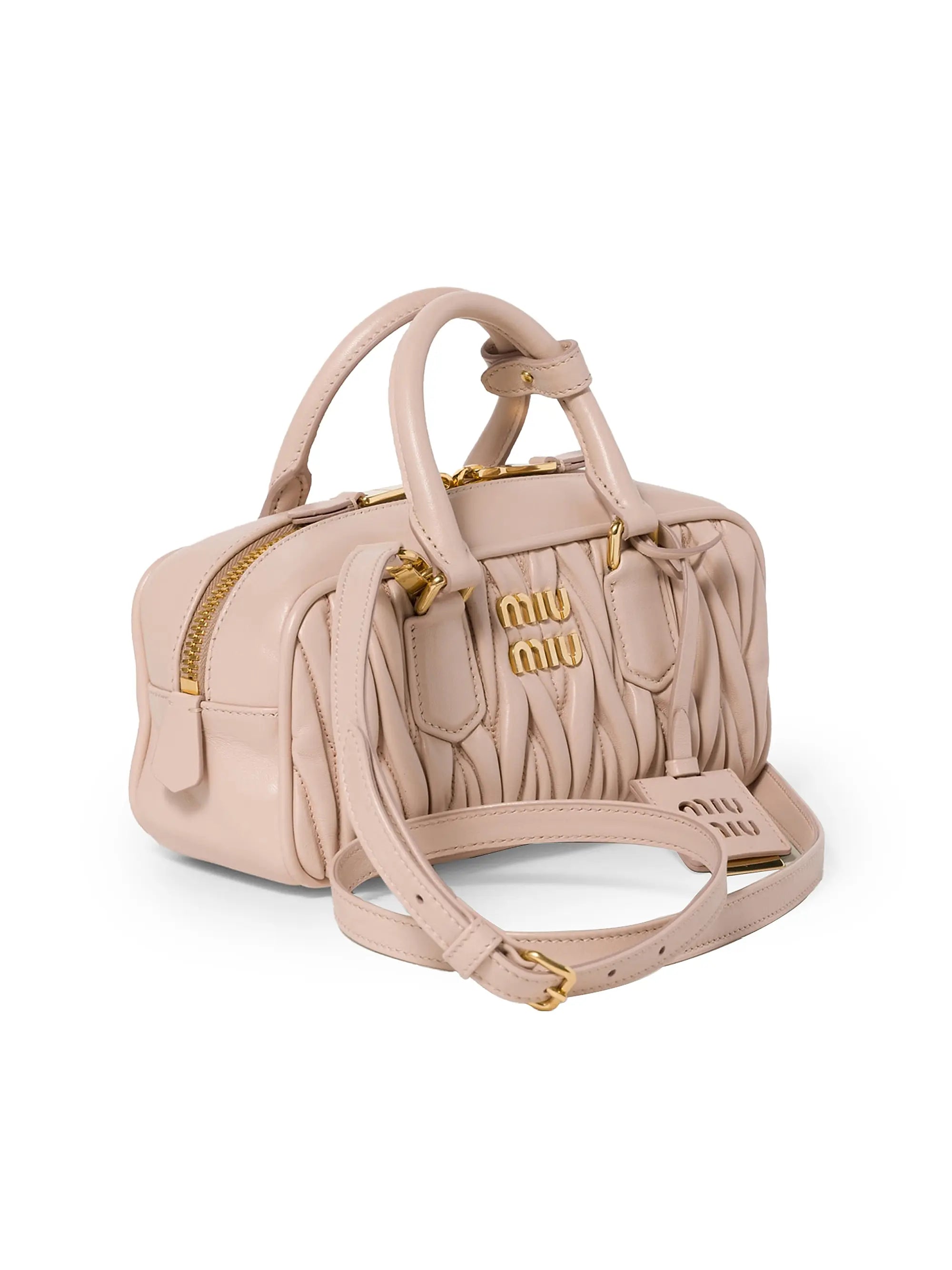 Miu Miu Arcadie Matelassé Nappa Leather Top Handle Bag