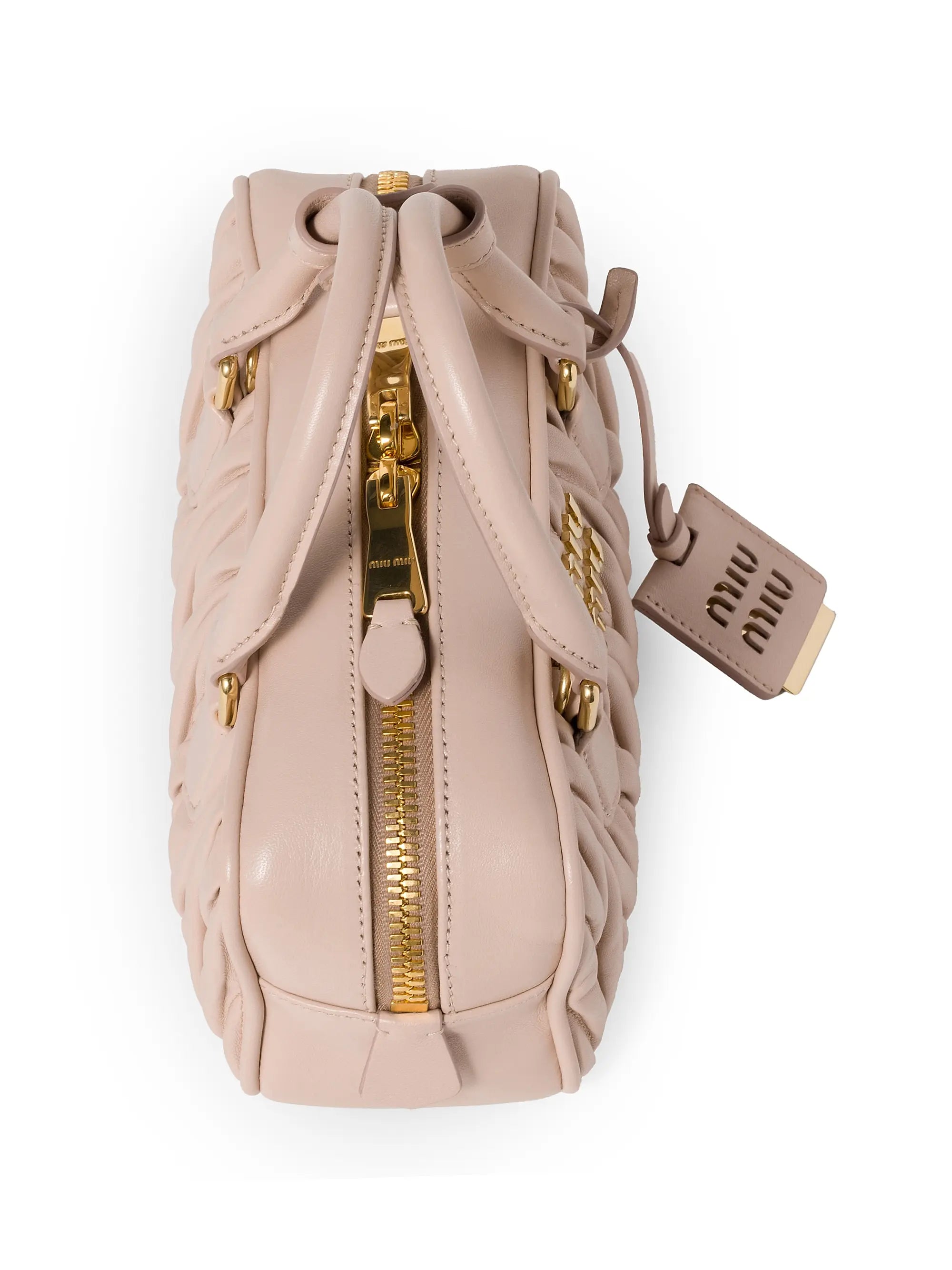 Miu Miu Arcadie Matelassé Nappa Leather Top Handle Bag