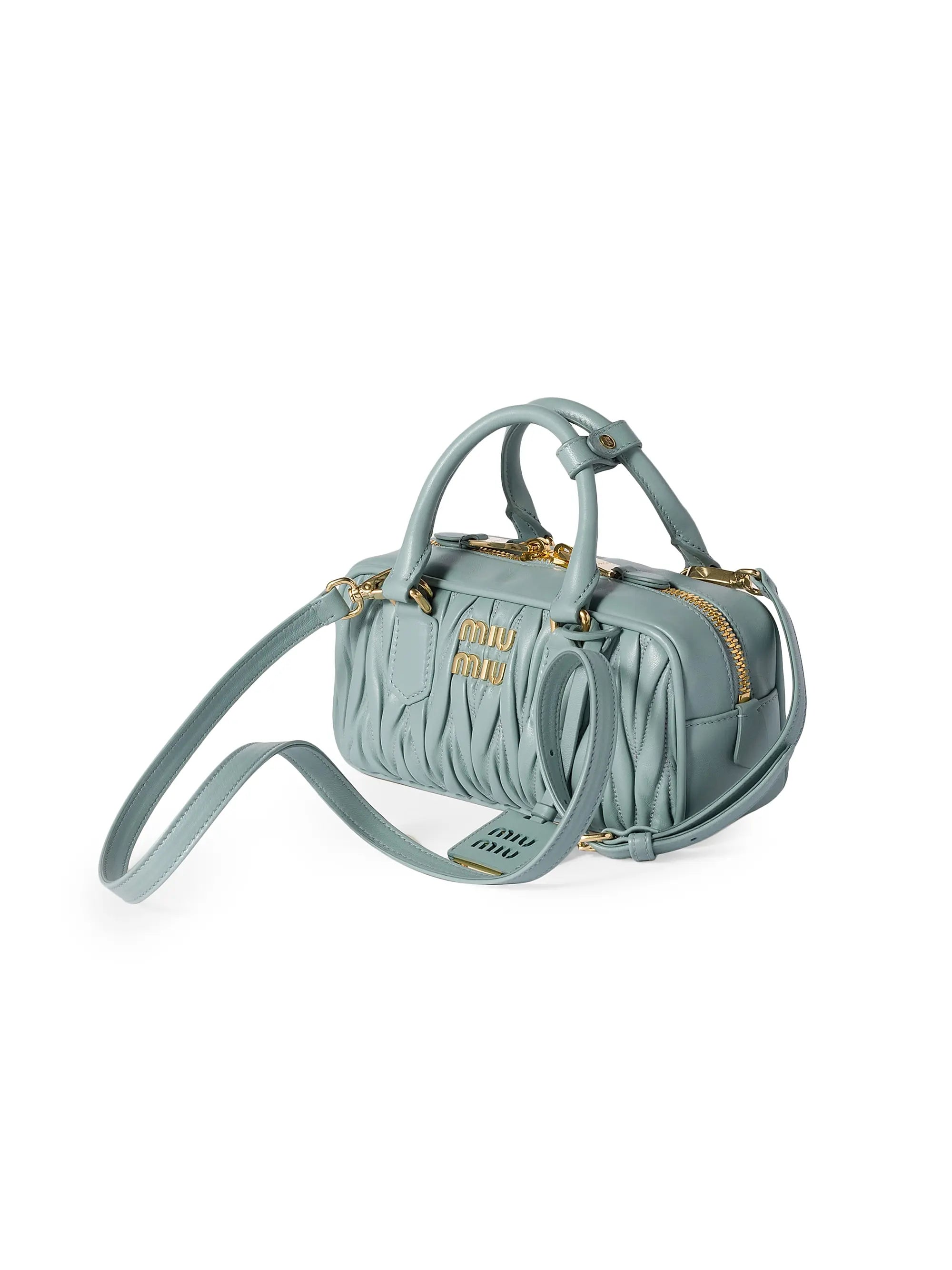 Miu Miu Arcadie Matelassé Nappa Leather Top Handle Bag