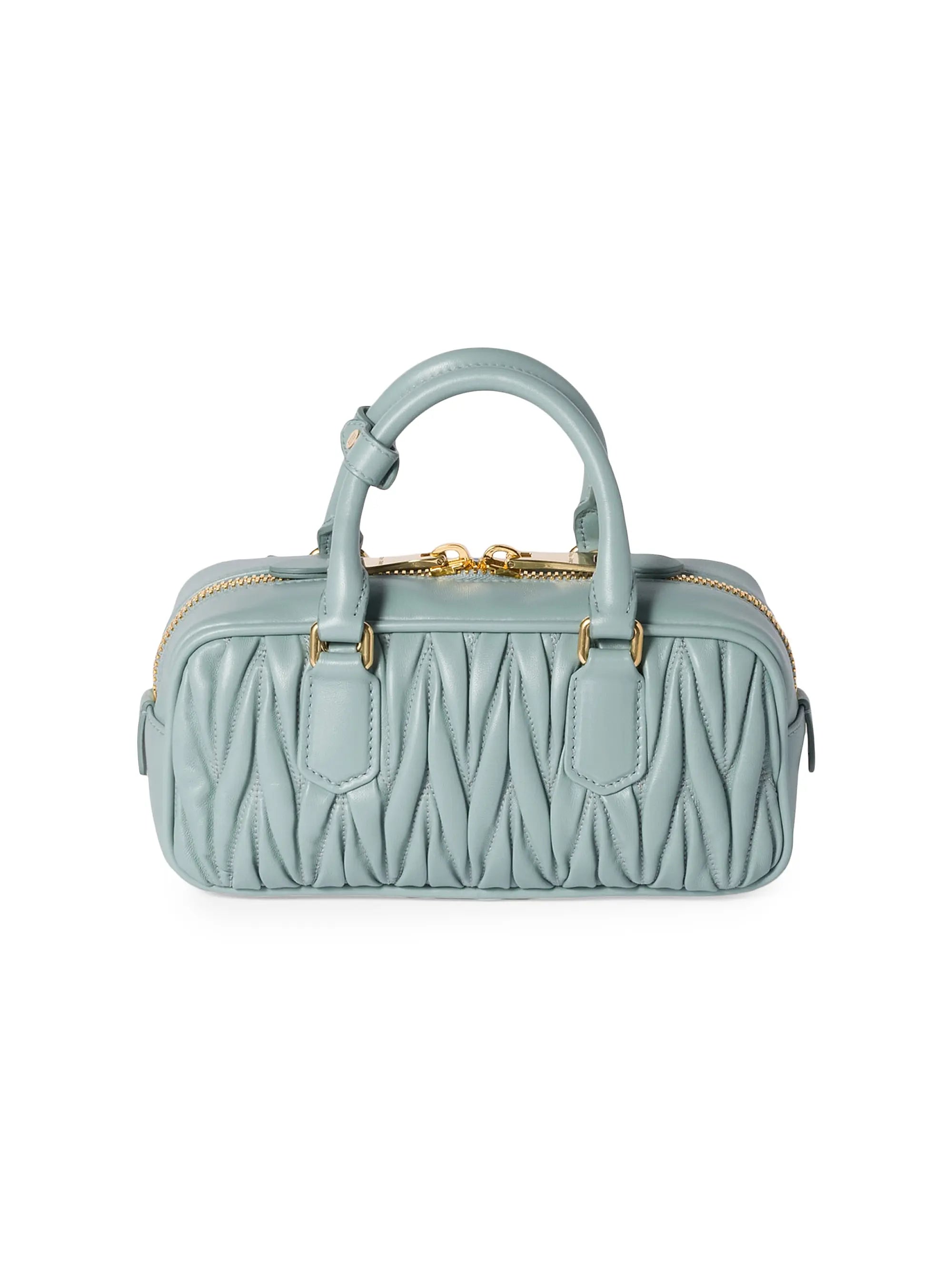 Miu Miu Arcadie Matelassé Nappa Leather Top Handle Bag