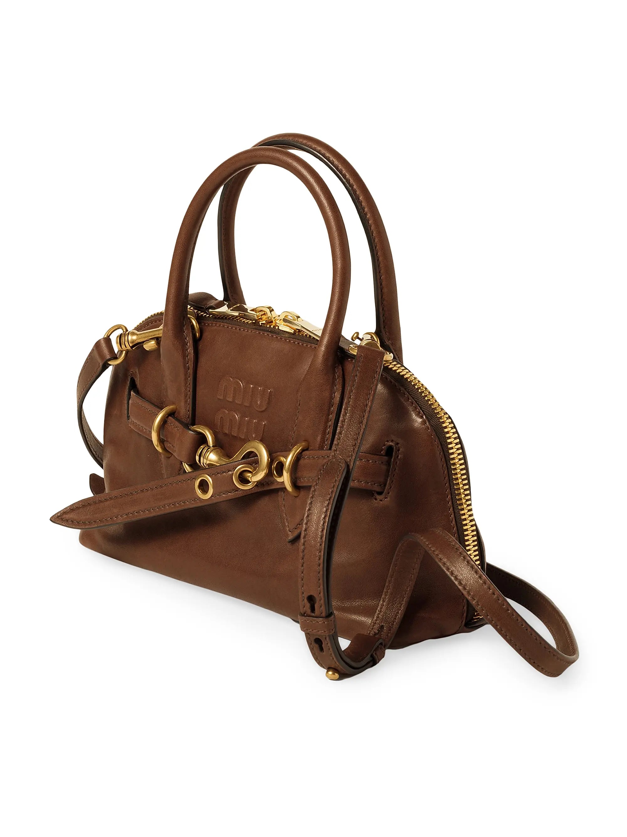 Miu Miu Aventure Nappa Leather Top-Handle Bag
