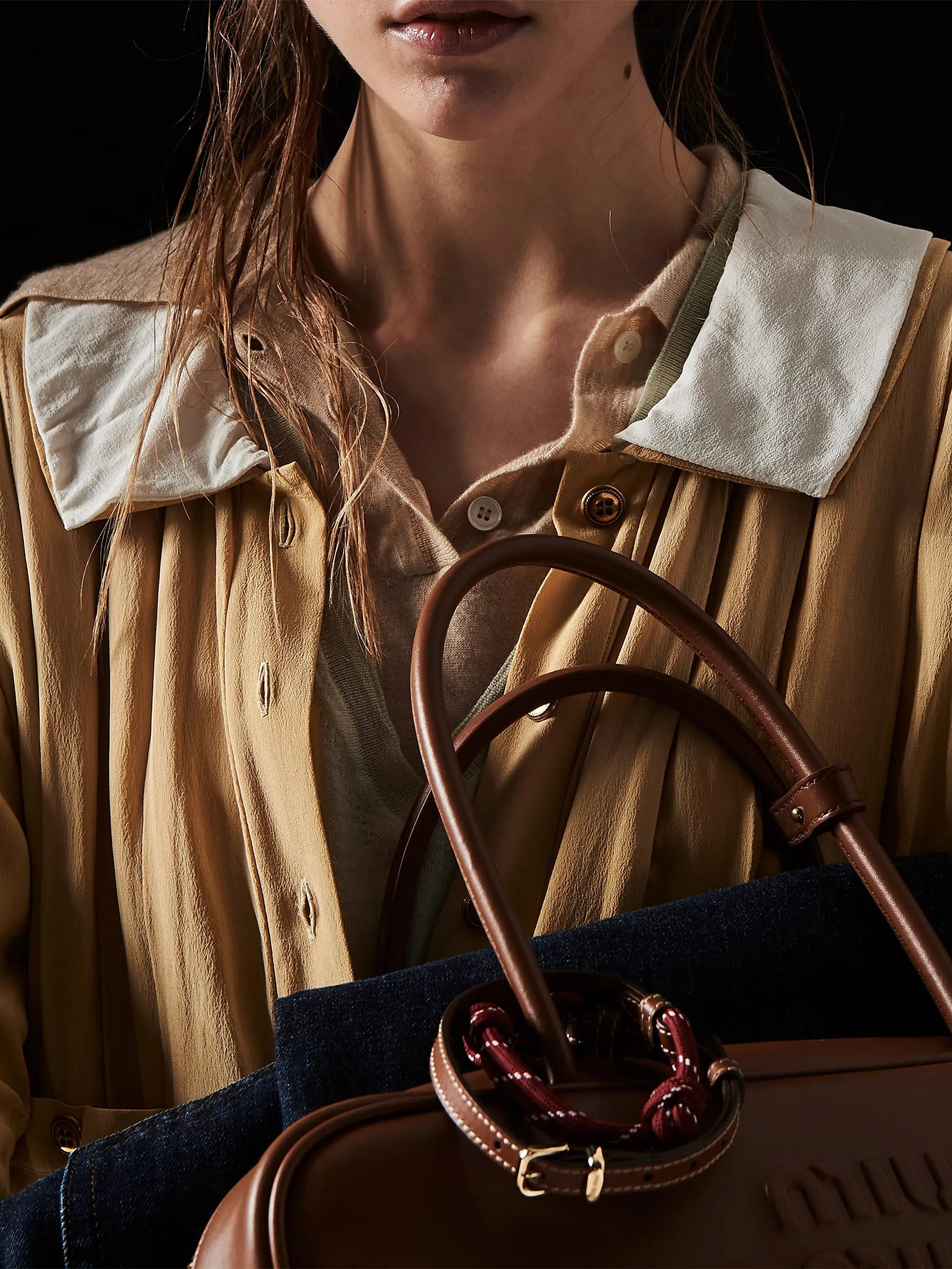 Miu Miu Leather Beau Shoulder Bag