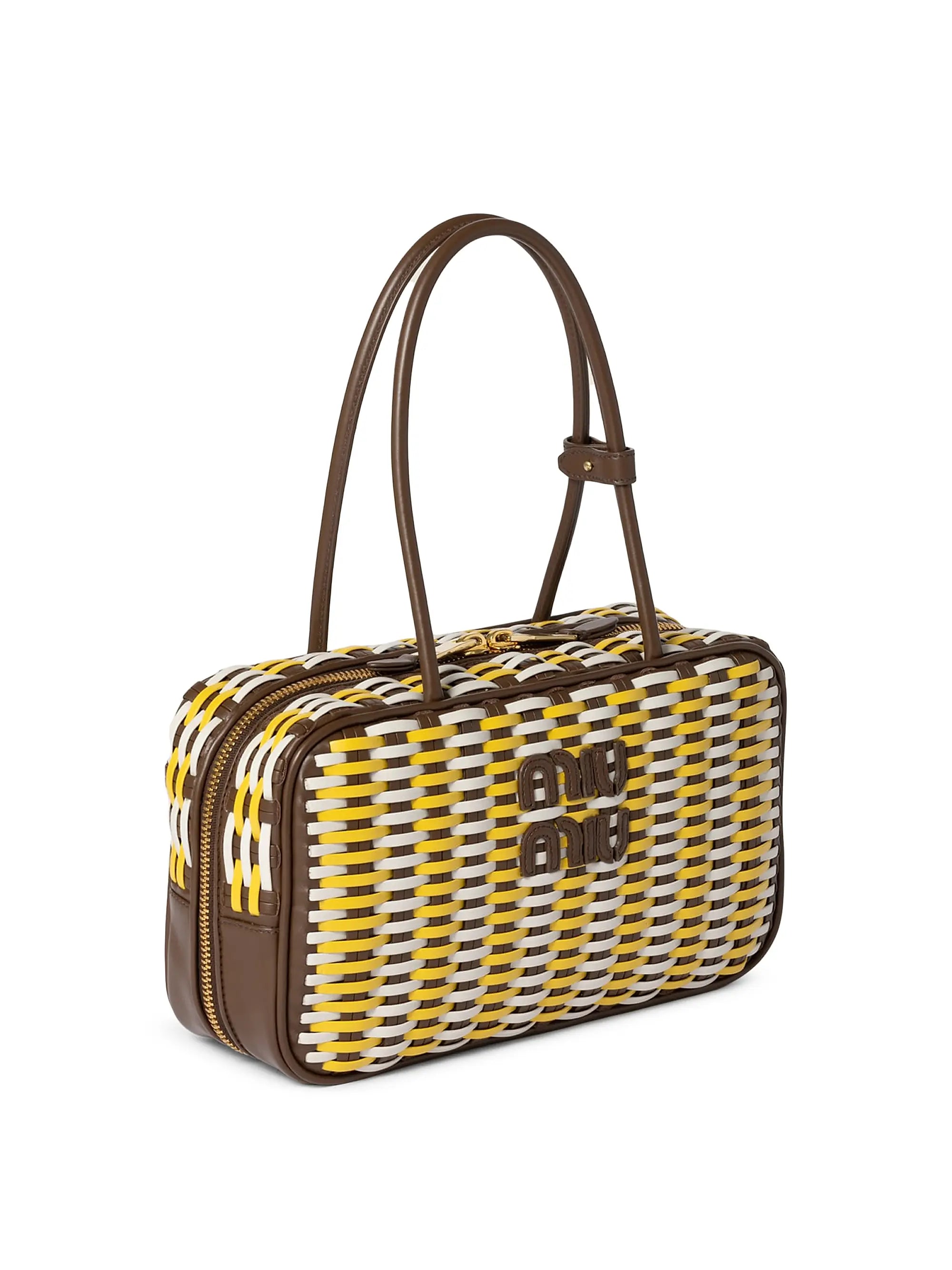 Miu Miu Beau Leather Top Handle Bag