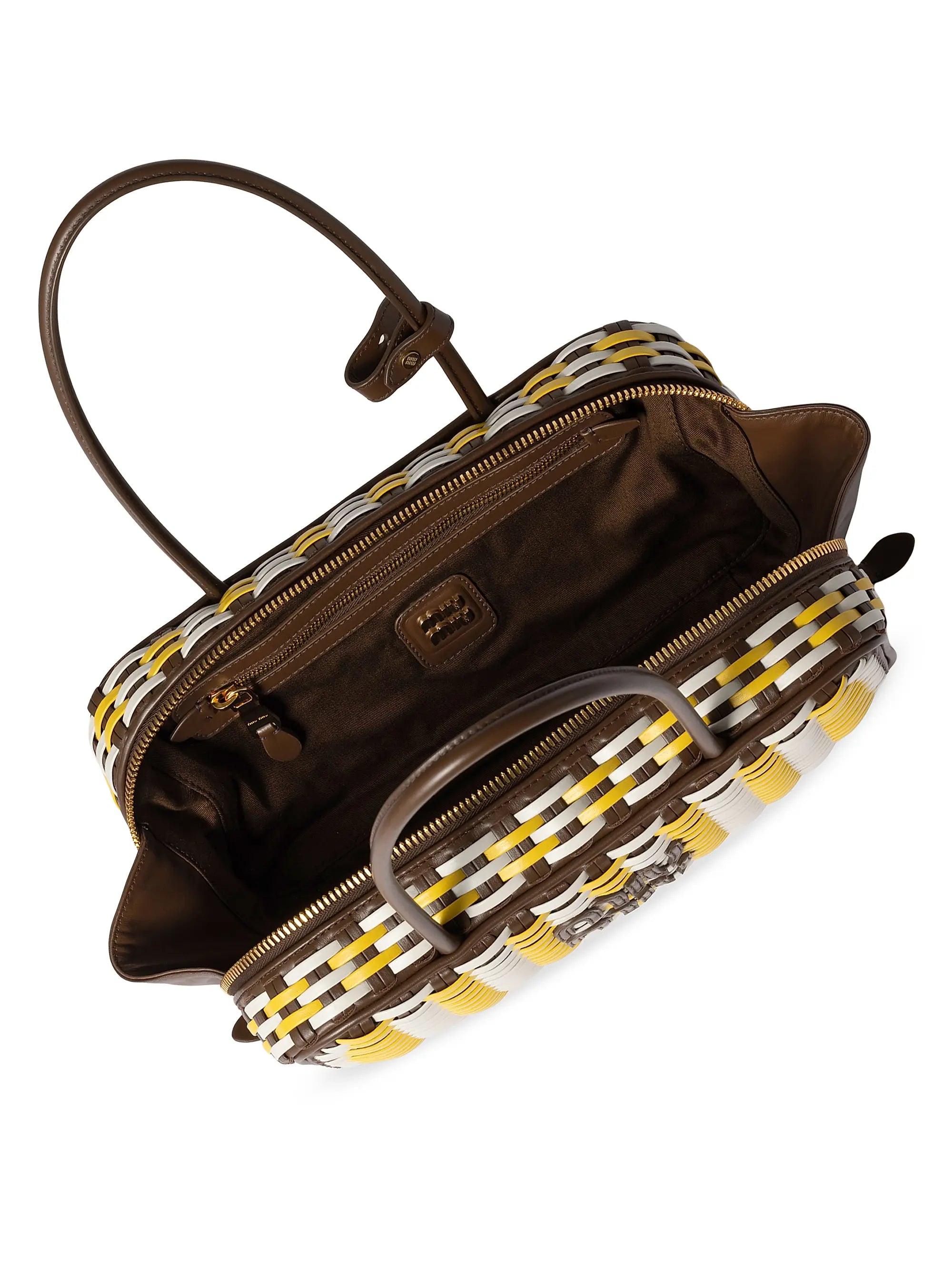 Miu Miu Beau Leather Top Handle Bag