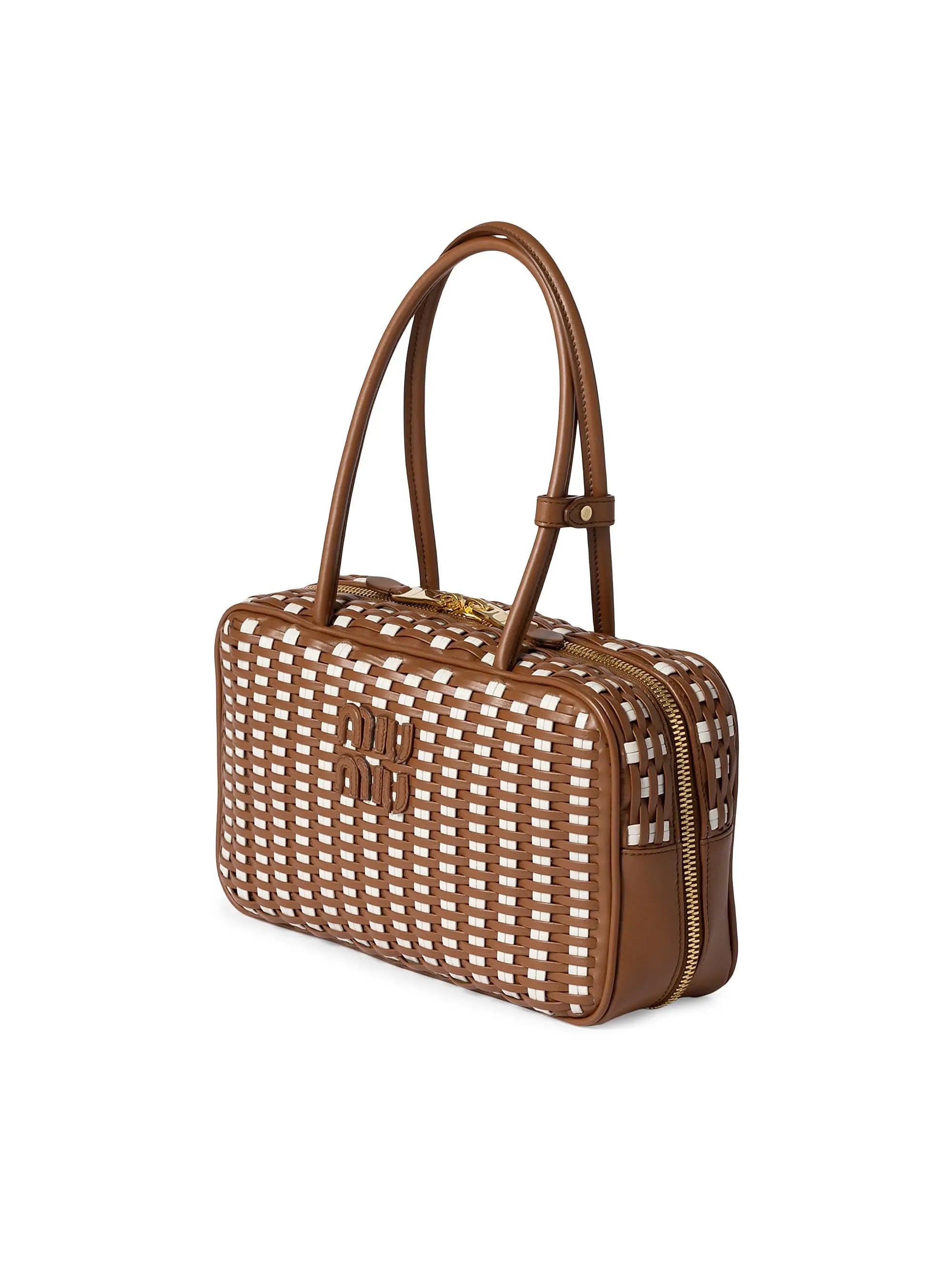 Miu Miu Beau Leather Top Handle Bag