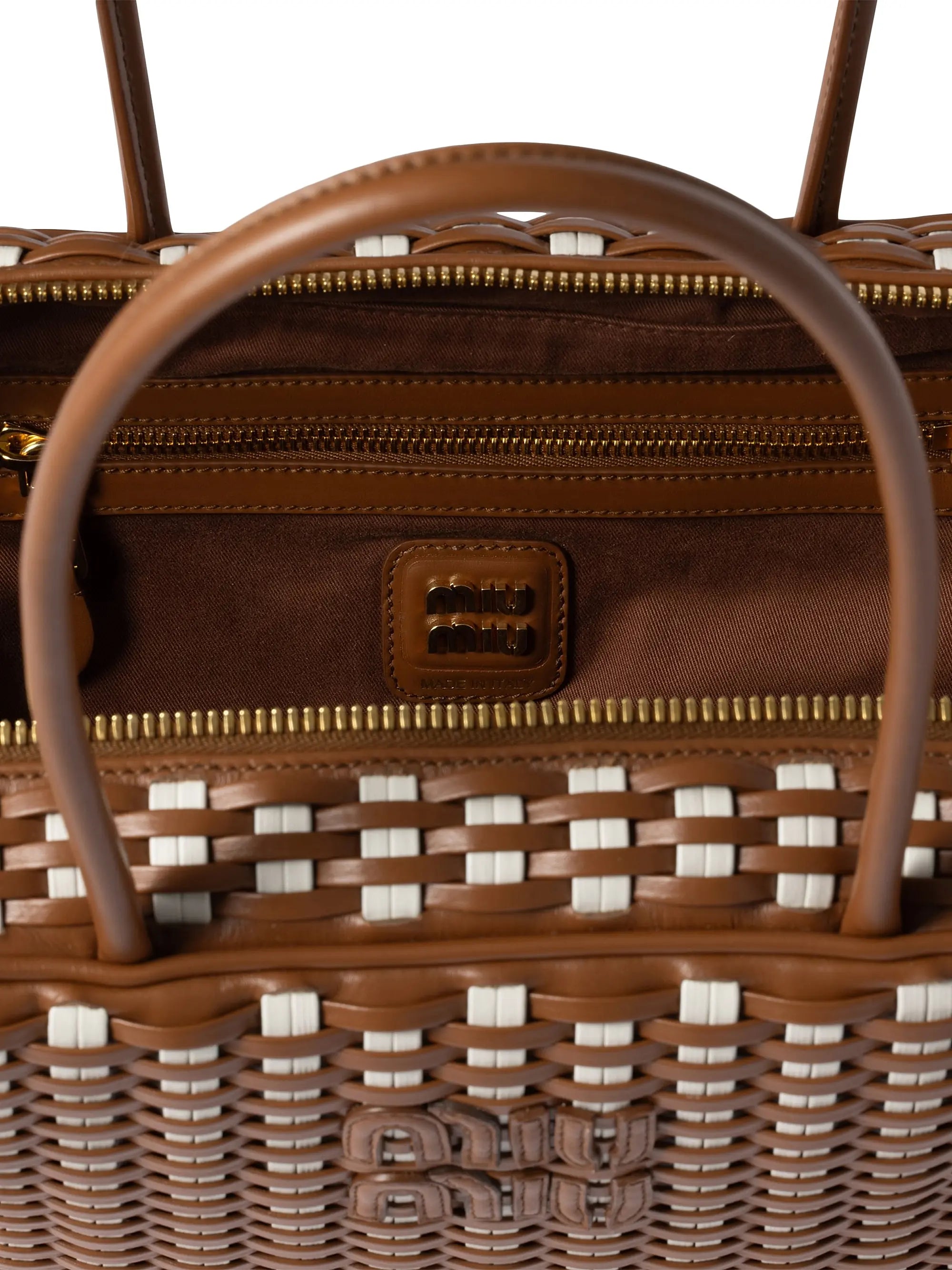 Miu Miu Beau Leather Top Handle Bag