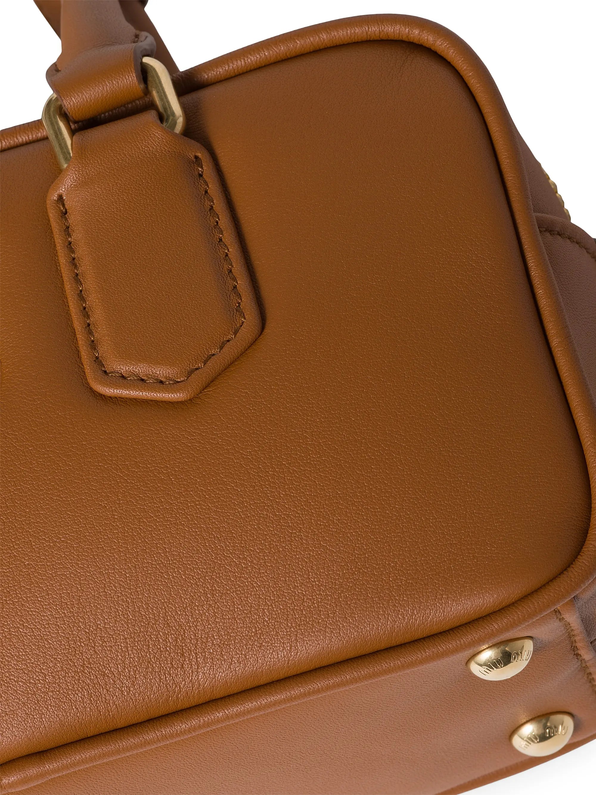 Miu Miu Arcadie Leather Top Handle Bag