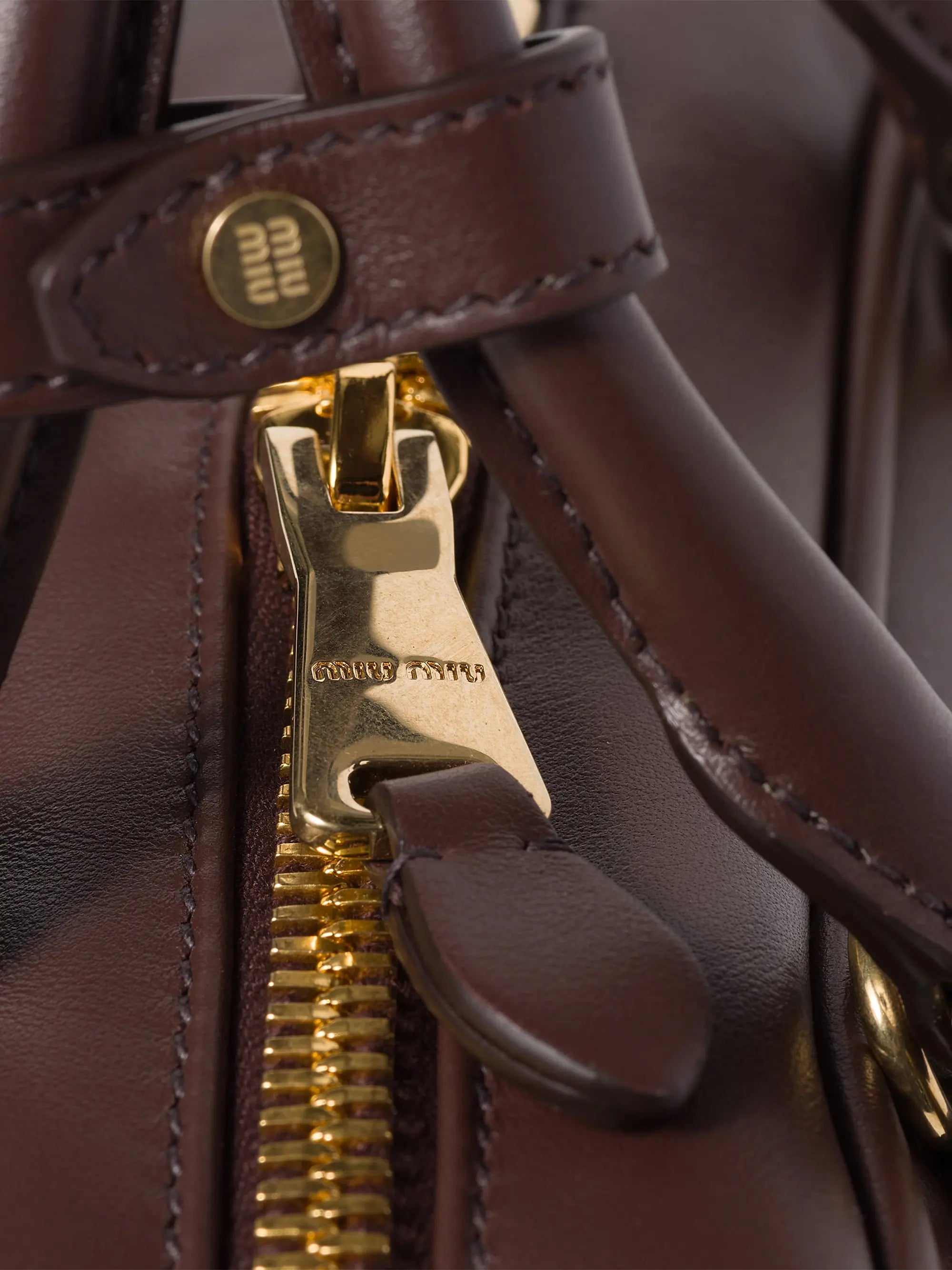 Miu Miu Arcadie Leather Top Handle Bag