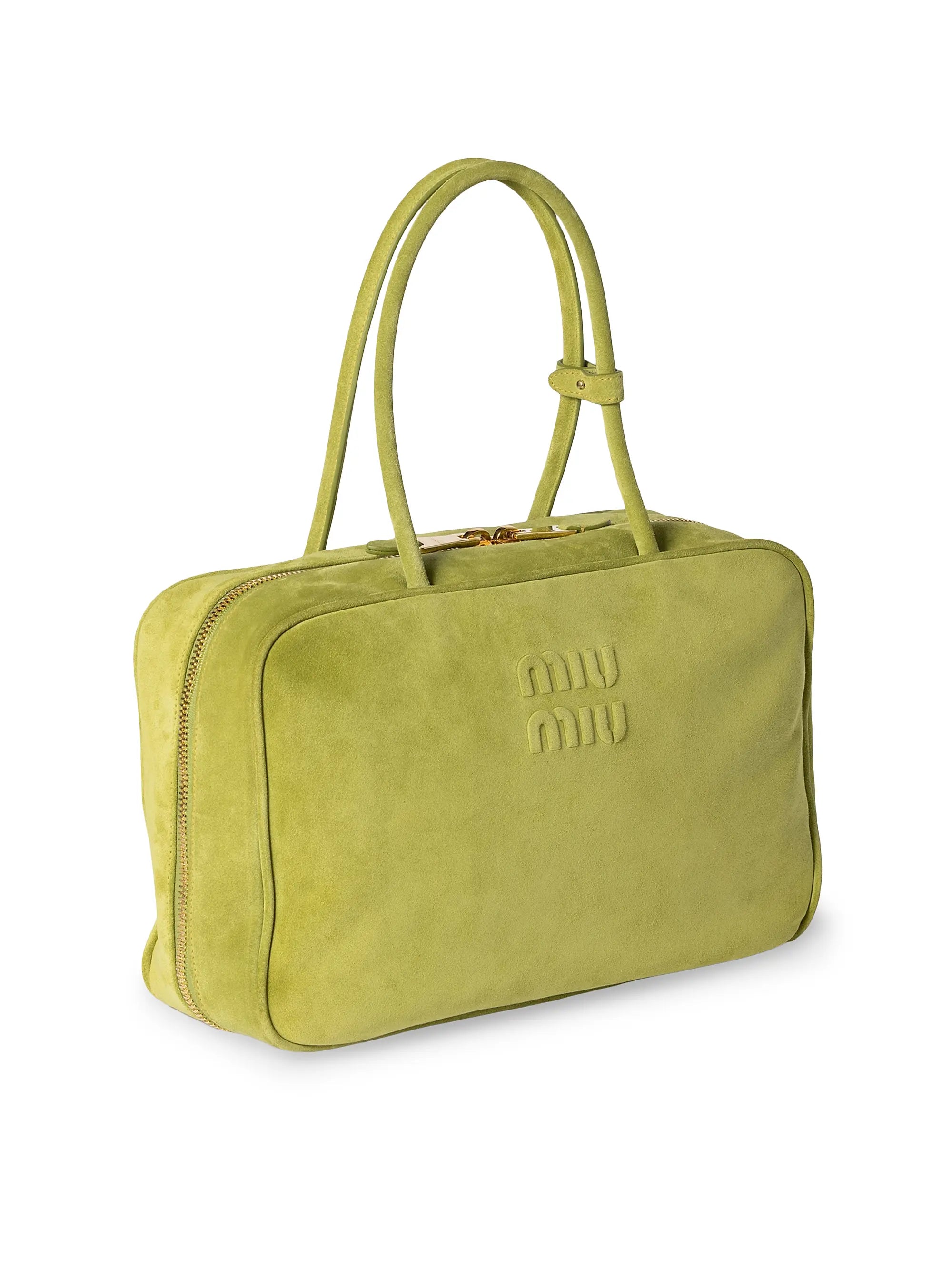 Miu Miu Suede Beau Top Handle Bag