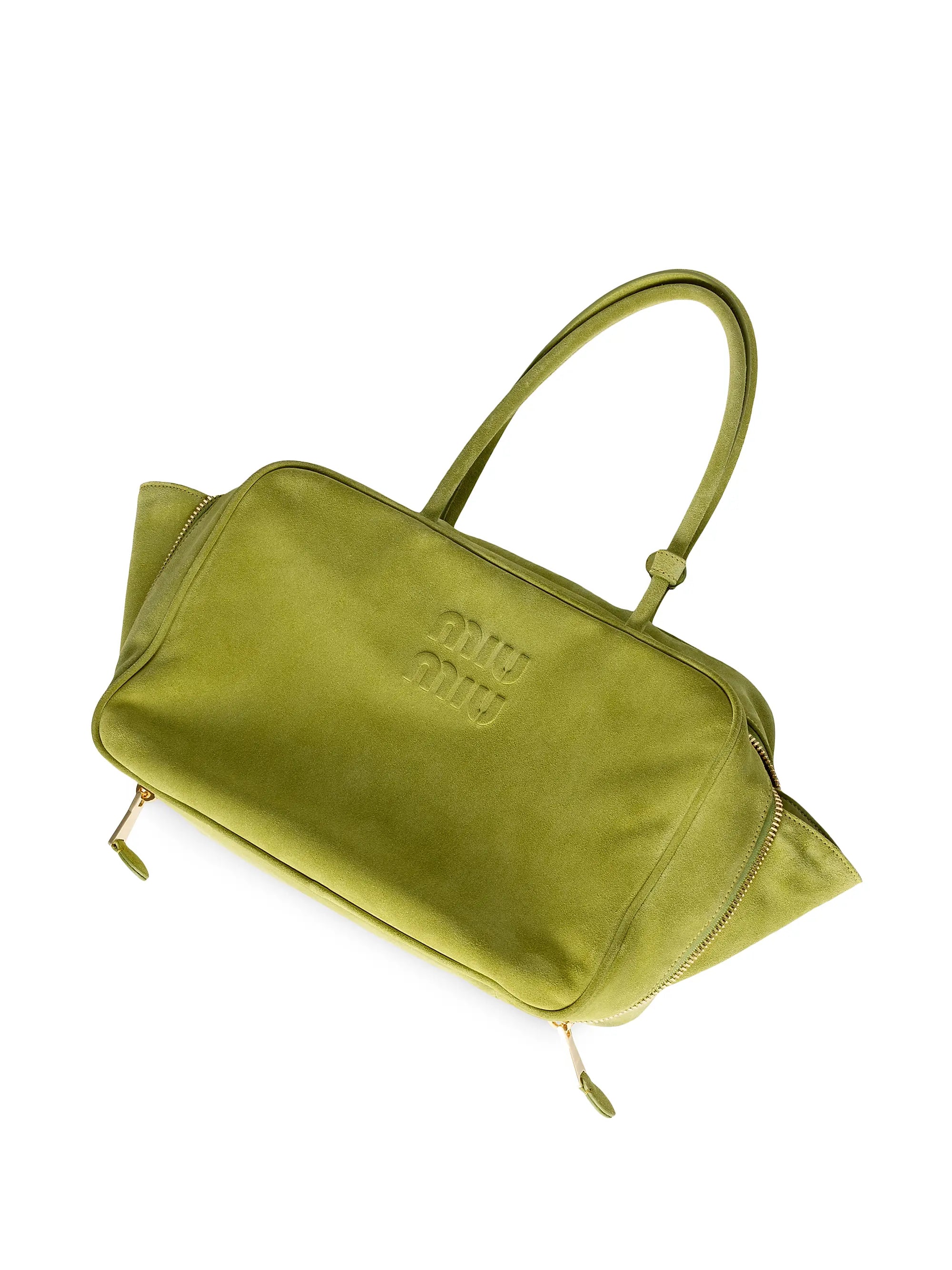 Miu Miu Suede Beau Top Handle Bag
