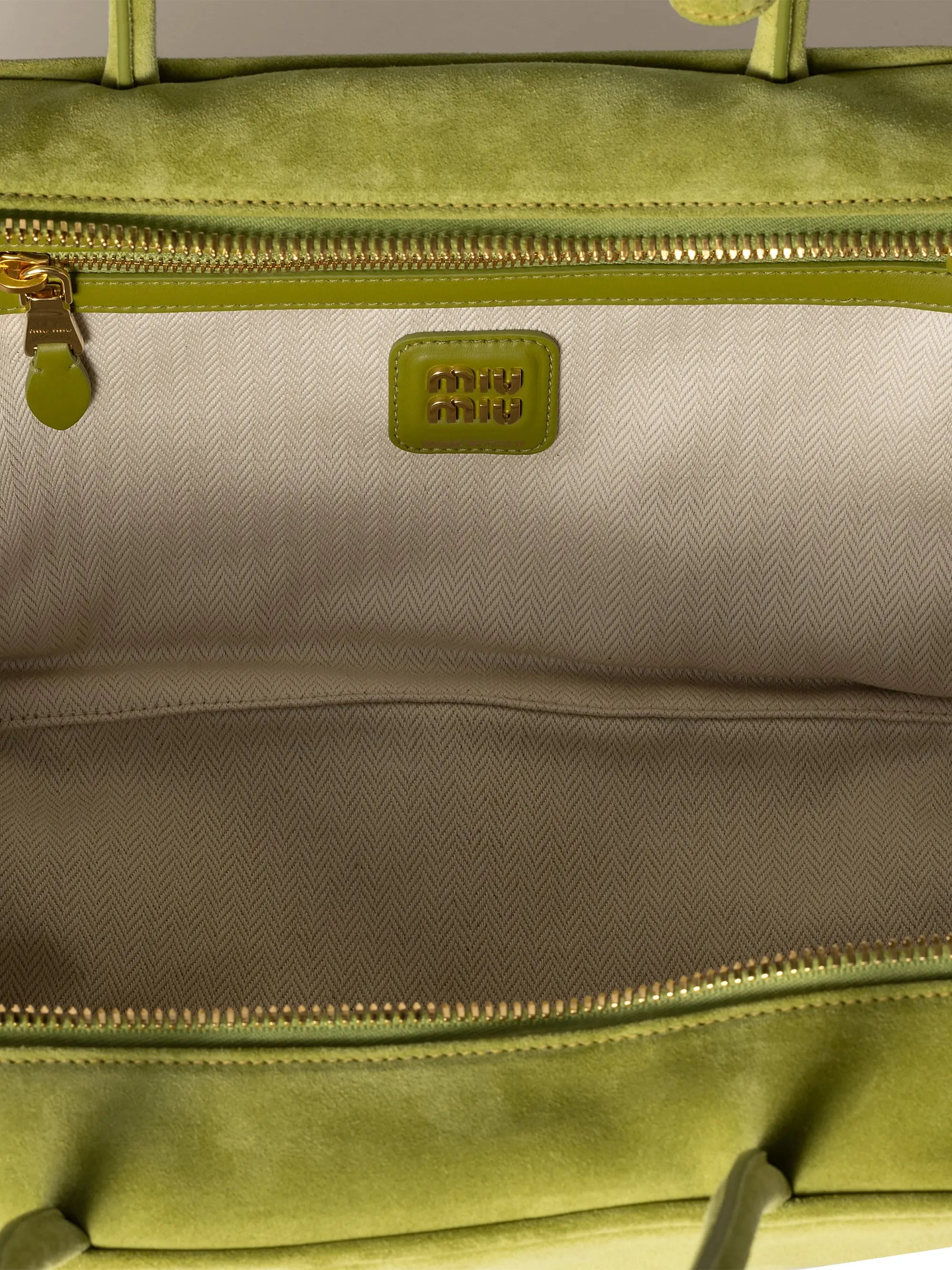 Miu Miu Suede Beau Top Handle Bag