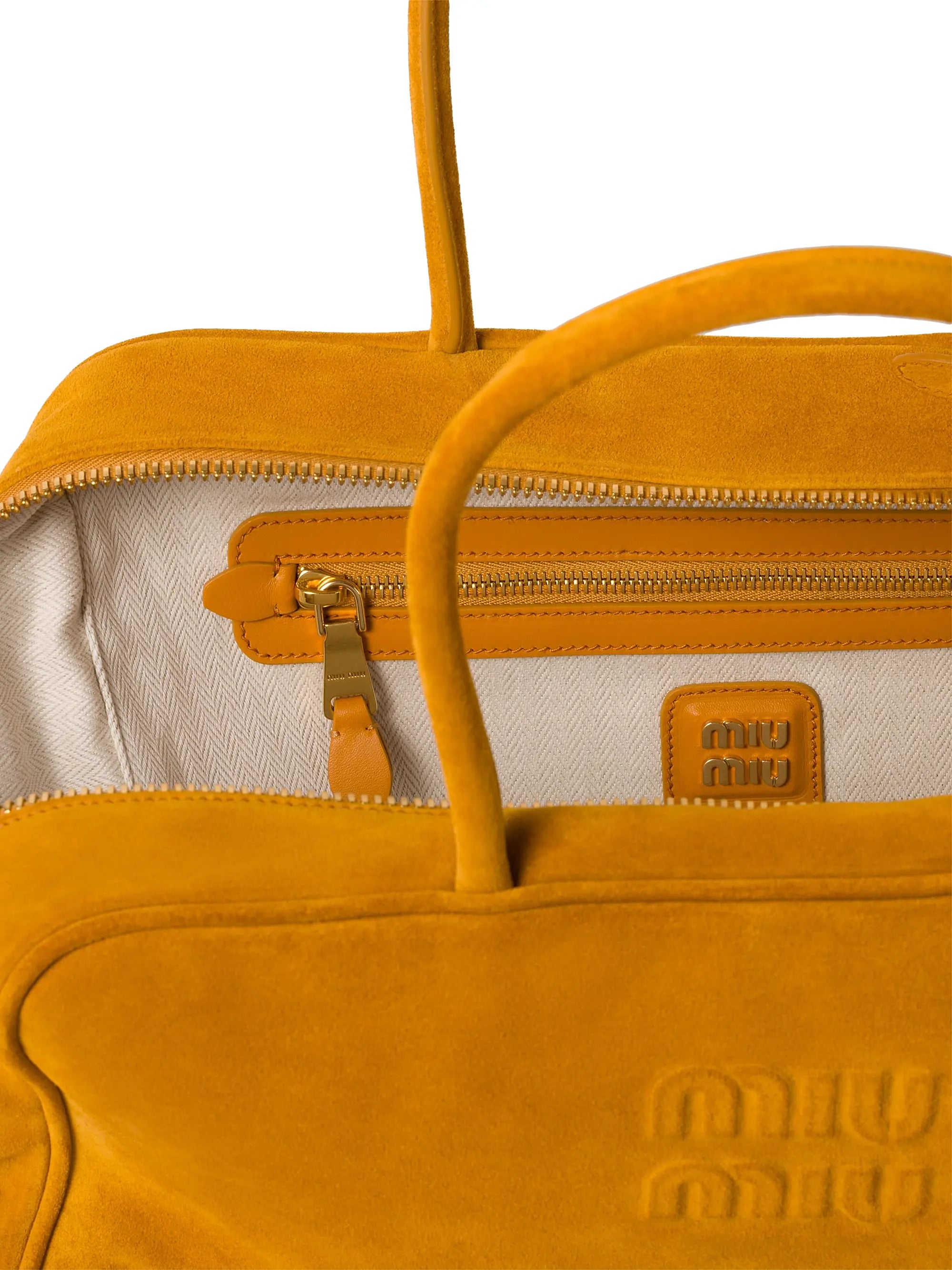 Miu Miu Suede Beau Top Handle Bag