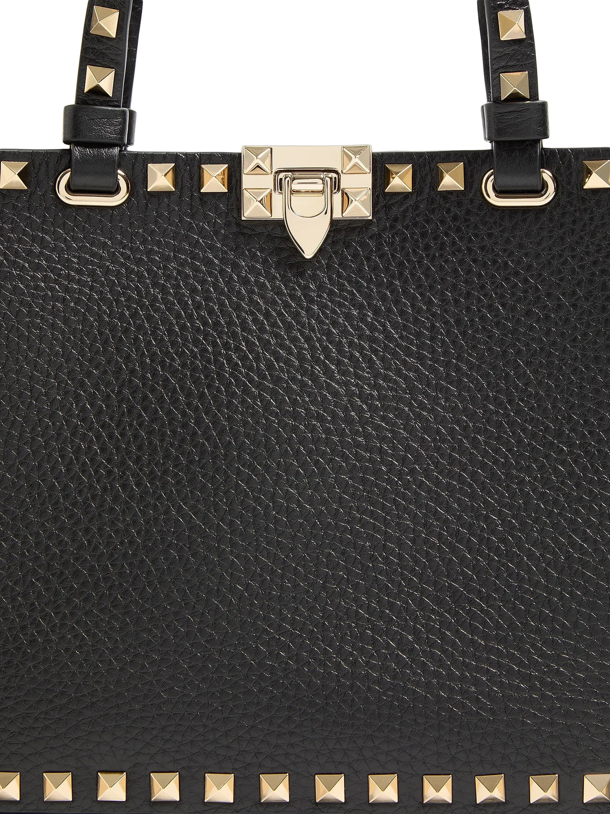 Valentino Garavani Rockstud Small Shopping Bag in Grainy Calfskin