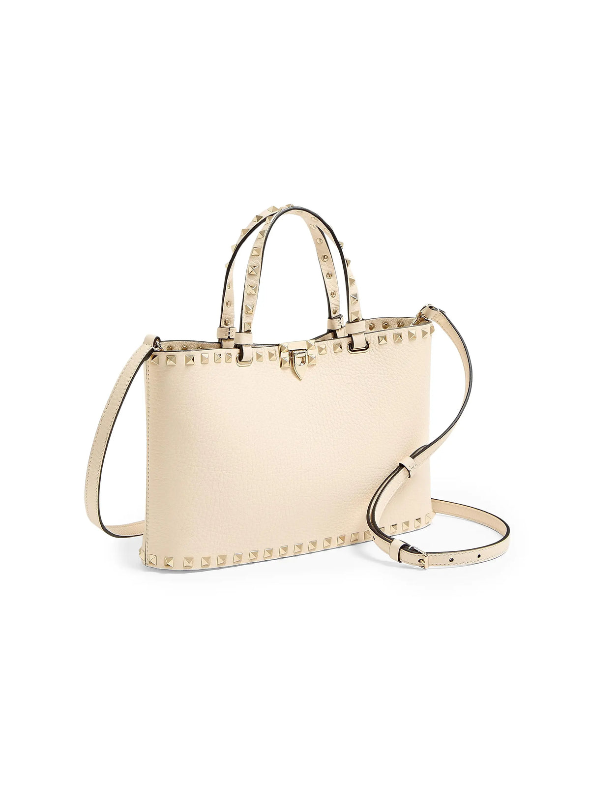 Valentino Garavani Rockstud Small Shopping Bag in Grainy Calfskin