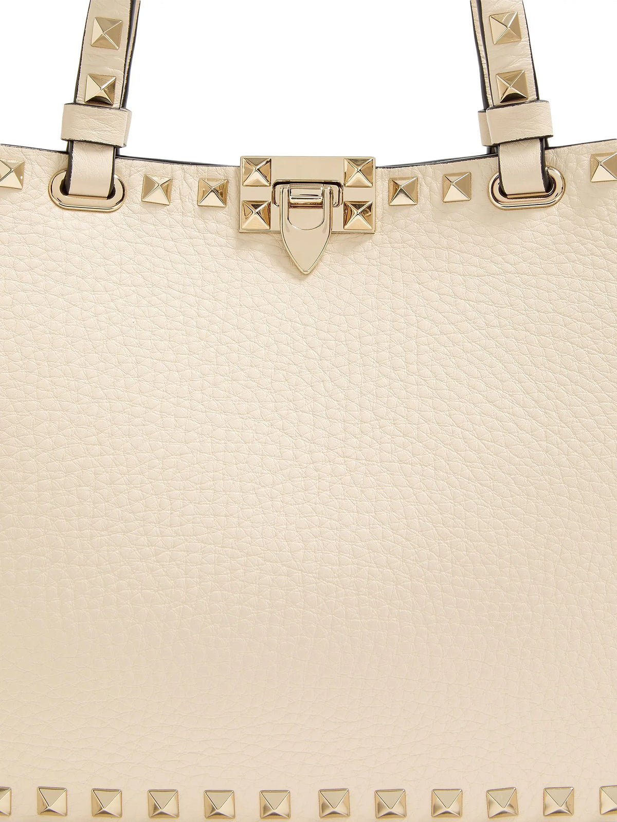 Valentino Garavani Rockstud Small Shopping Bag in Grainy Calfskin