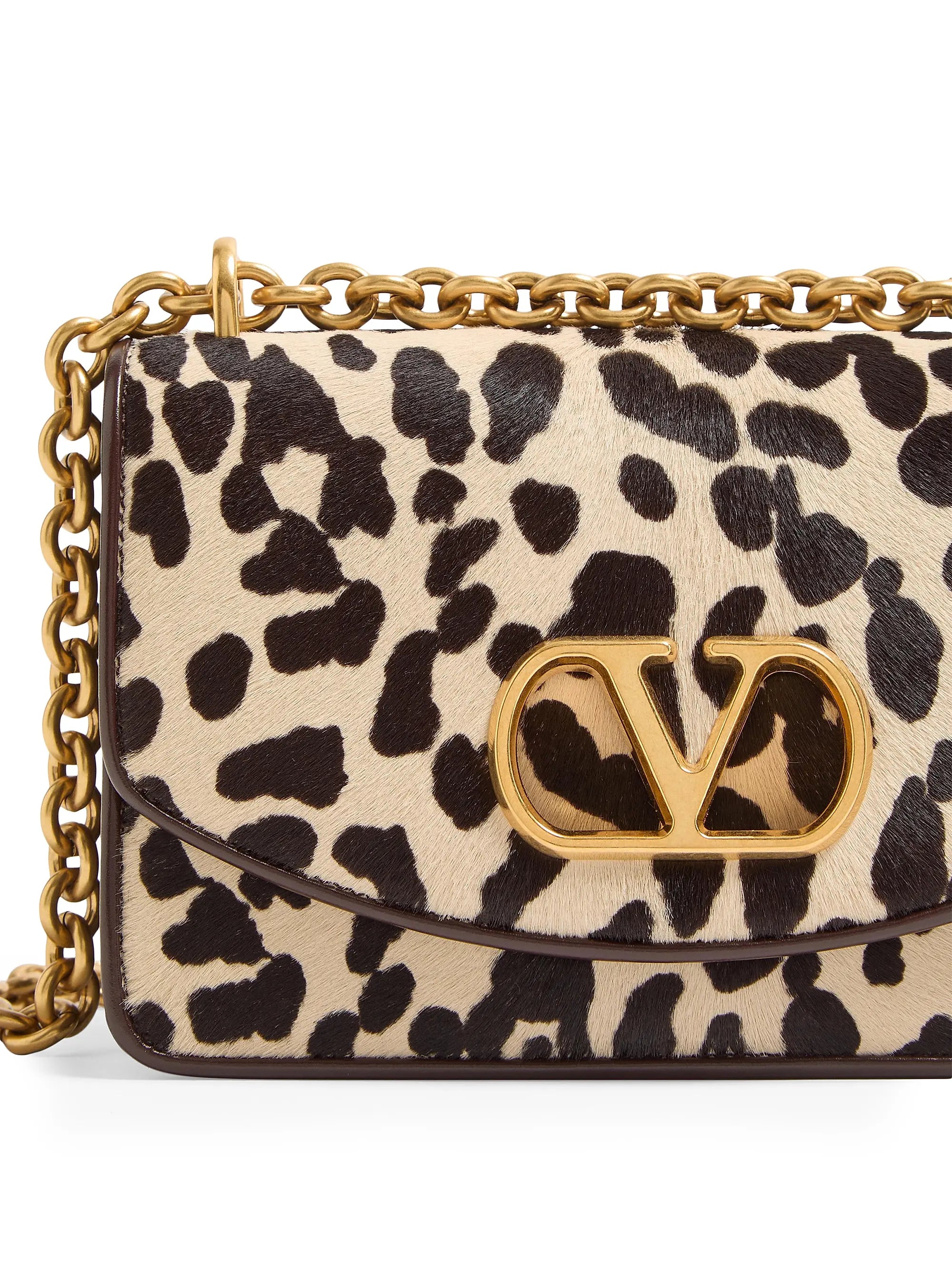 Valentino Garavani Vain Small Shoulder Bag in Pony Effect Calfskin