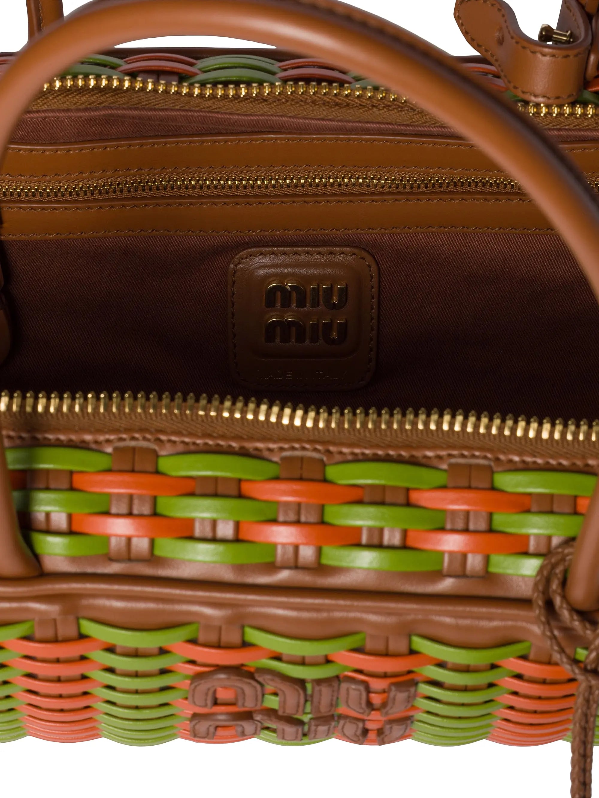 Miu Miu Beau Leather Top Handle Bag