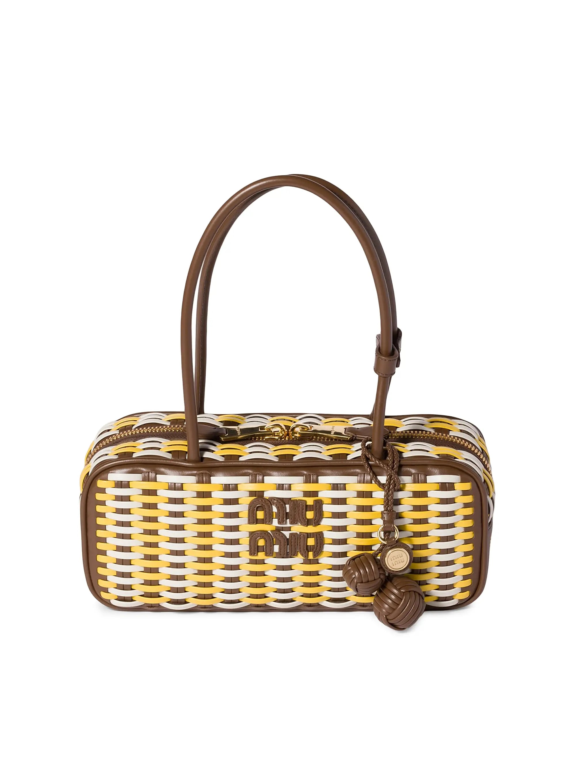 Miu Miu Beau Leather Top Handle Bag