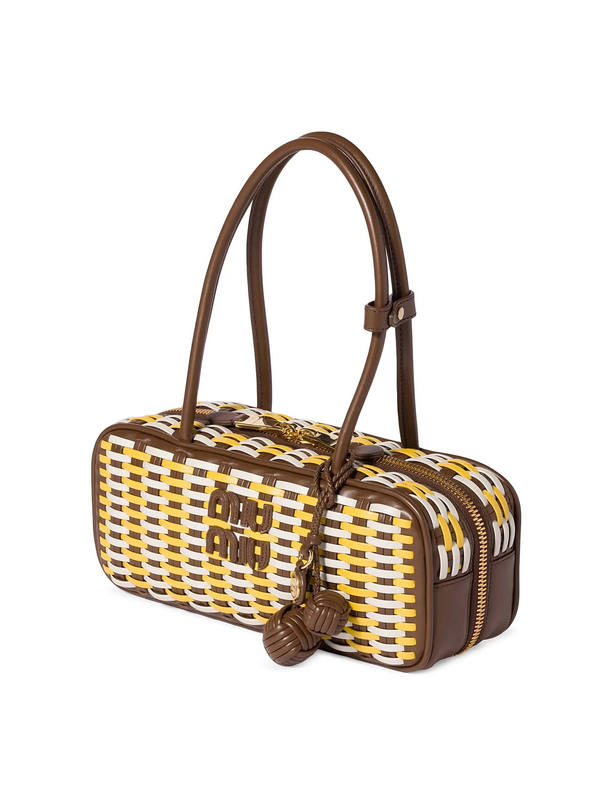 Miu Miu Beau Leather Top Handle Bag