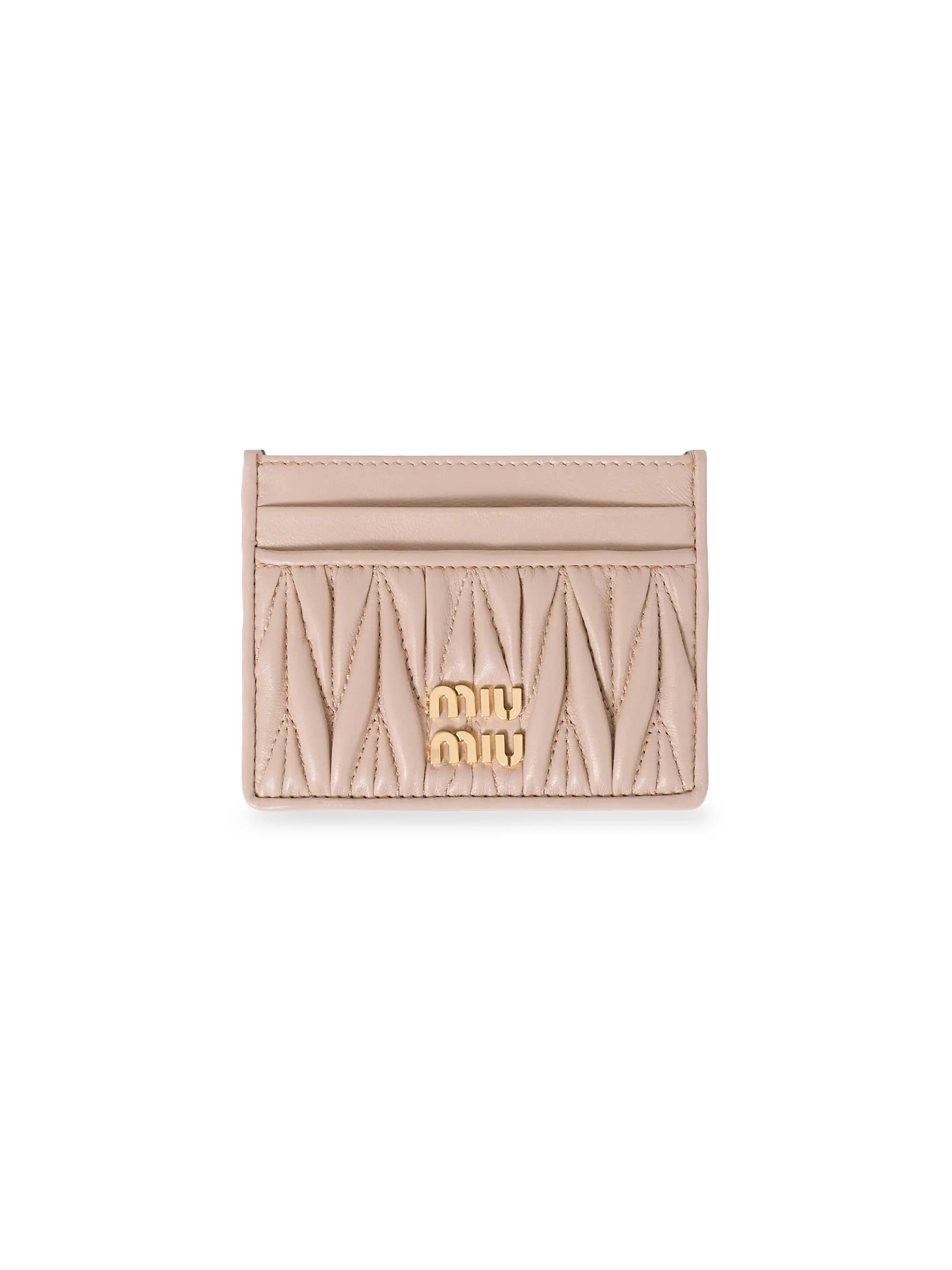 Miu Miu Matelassé Nappa Leather Card Holder