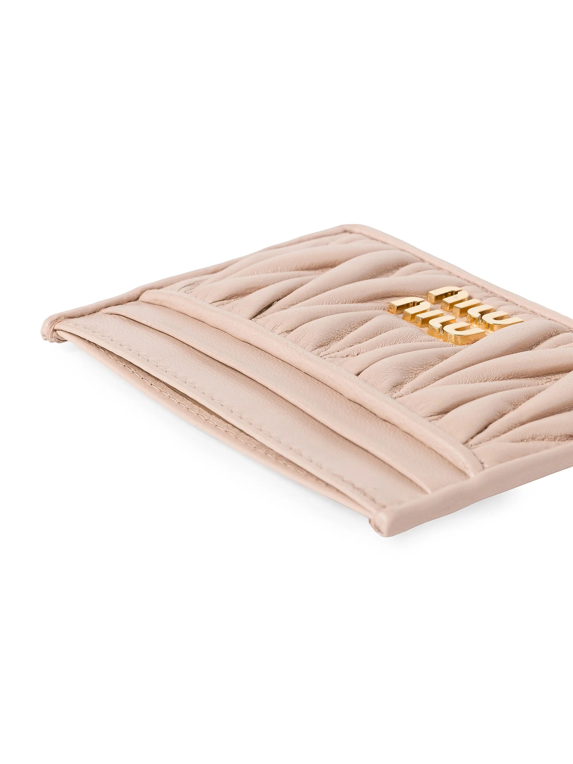 Miu Miu Matelassé Nappa Leather Card Holder