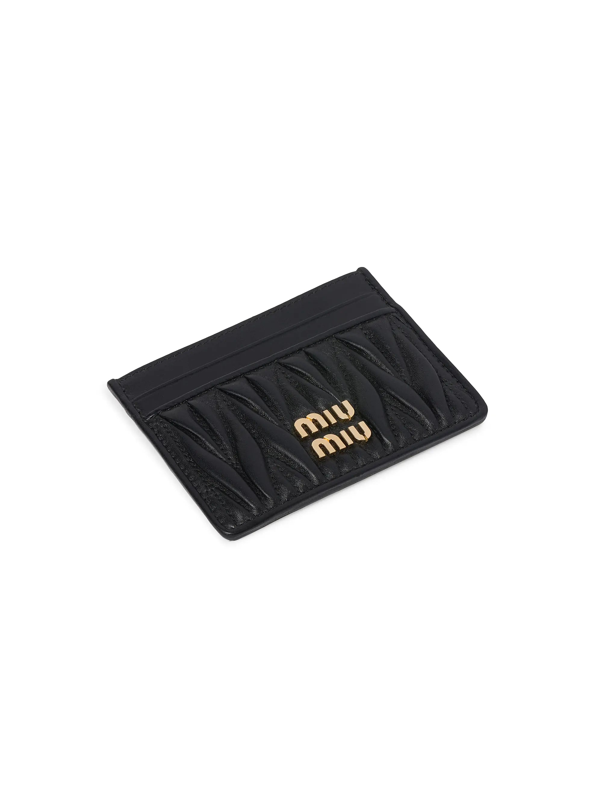 Miu Miu Matelassé Nappa Leather Card Holder