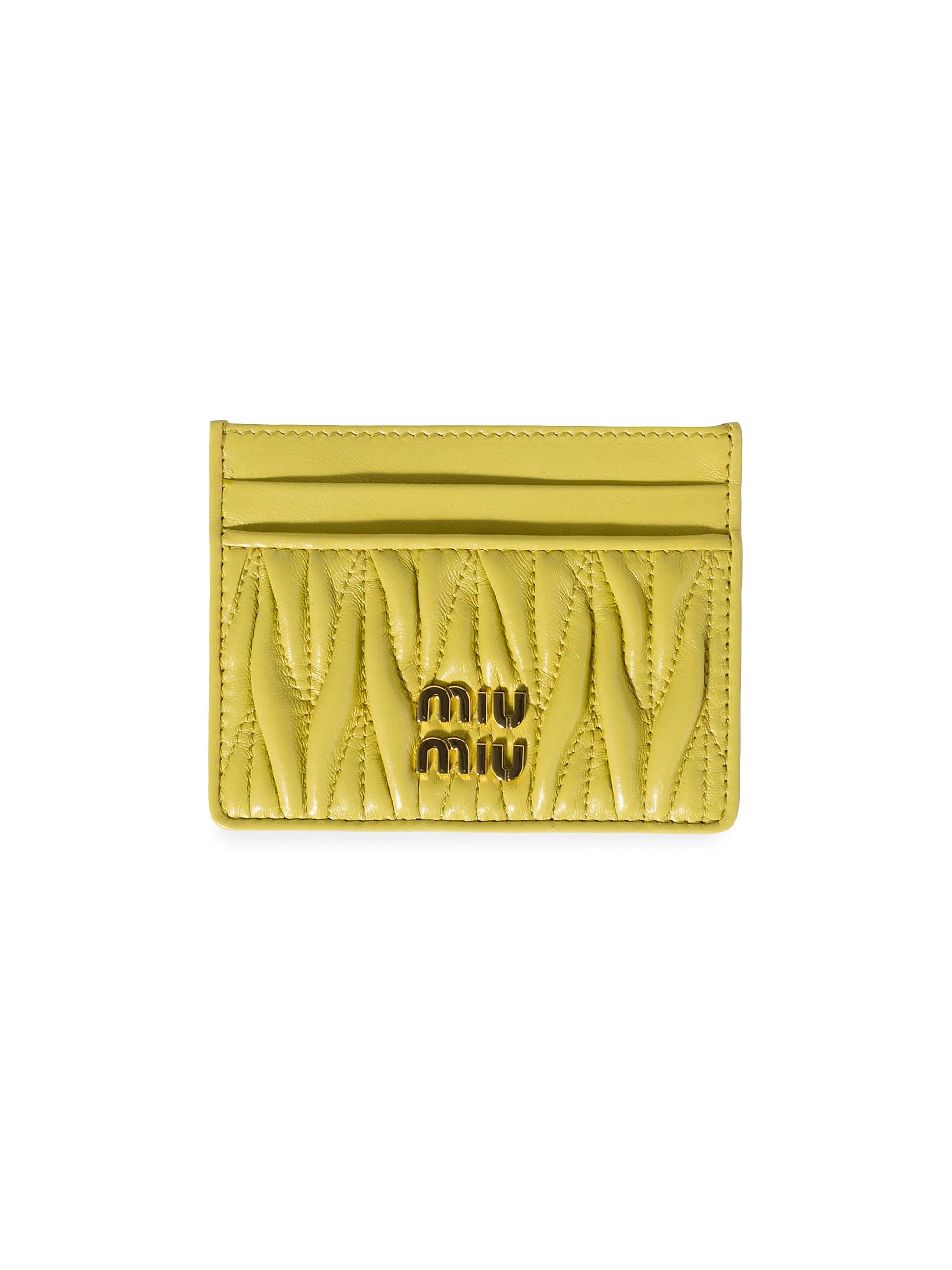 Miu Miu Matelassé Nappa Leather Card Holder