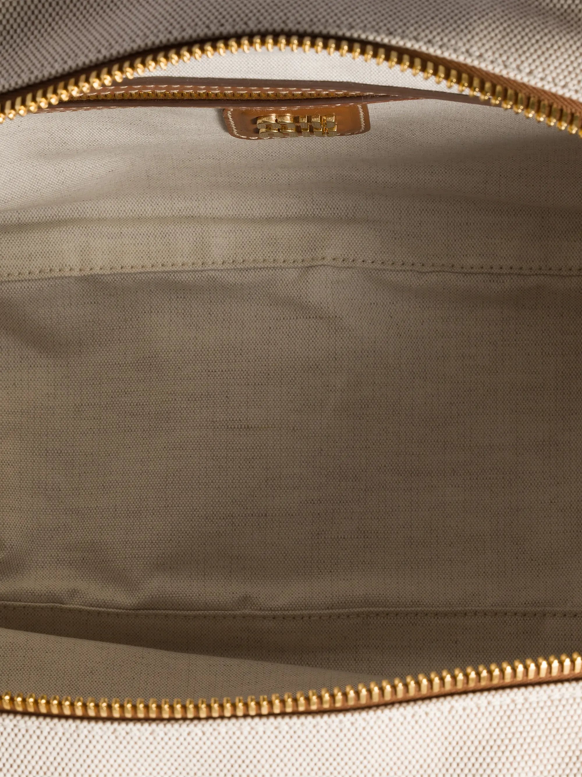 Miu Miu Beau Canvas and Leather Top Handle Bag