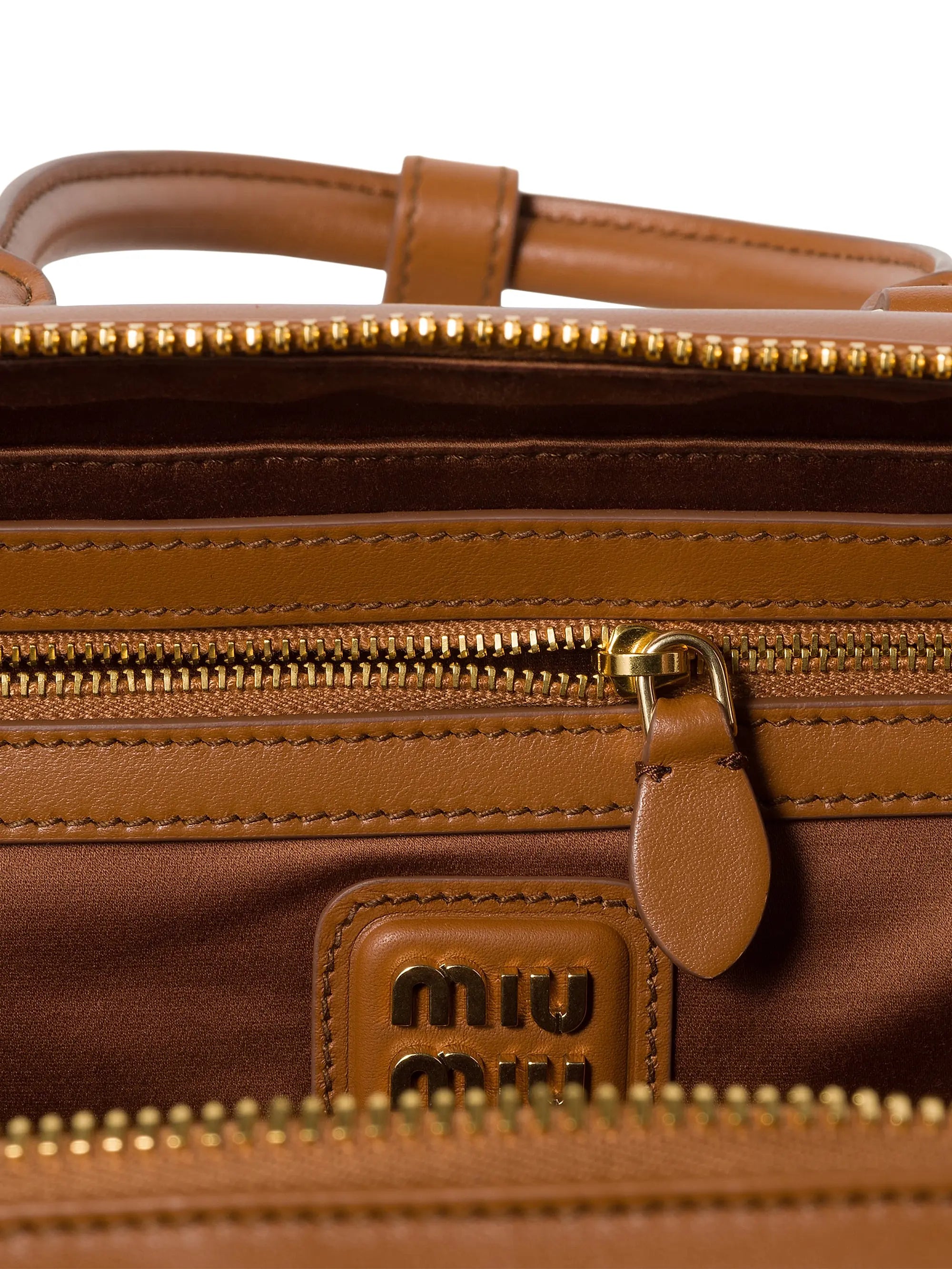 Miu Miu Arcadie Leather Top Handle Bag