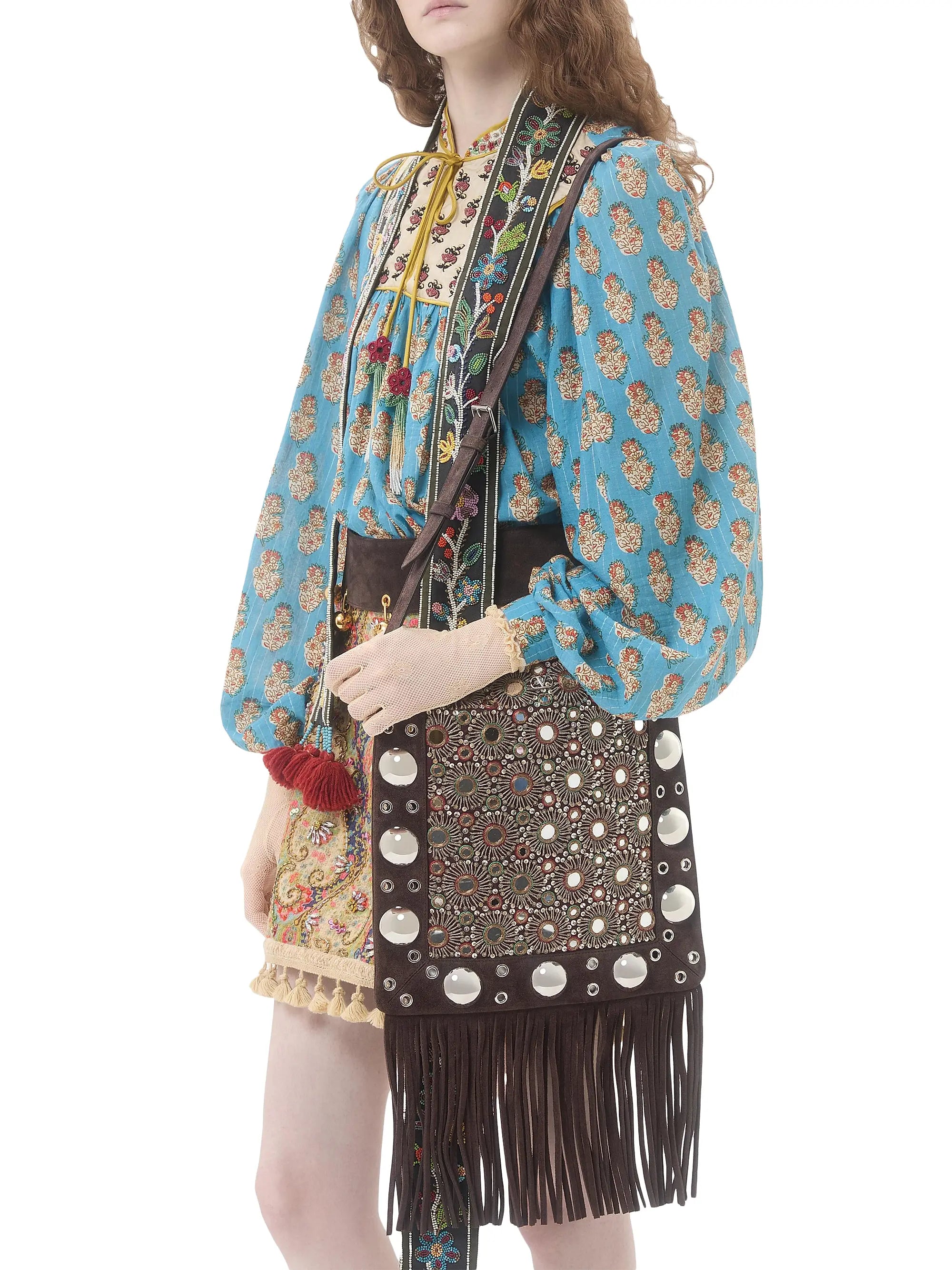 Valentino Garavani Nellcote Embroidered Crossbody Bag