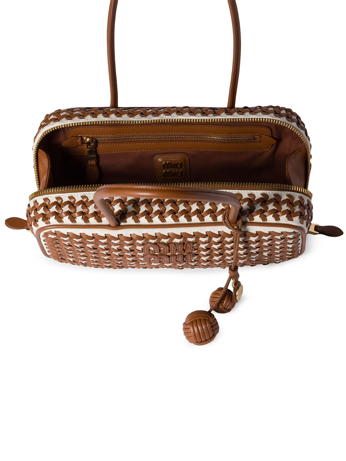 Miu Miu Beau Leather Top Handle Bag