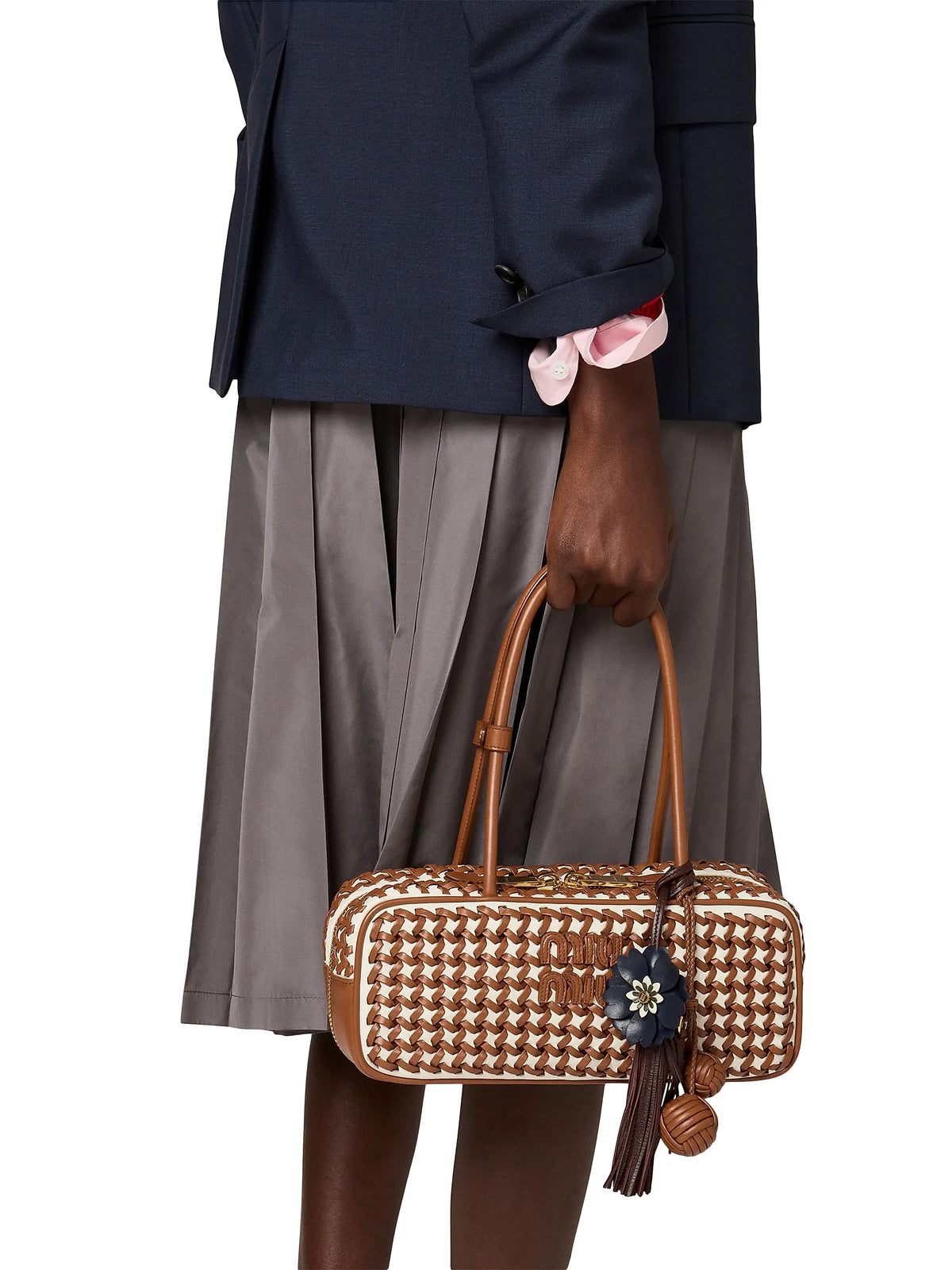 Miu Miu Beau Leather Top Handle Bag