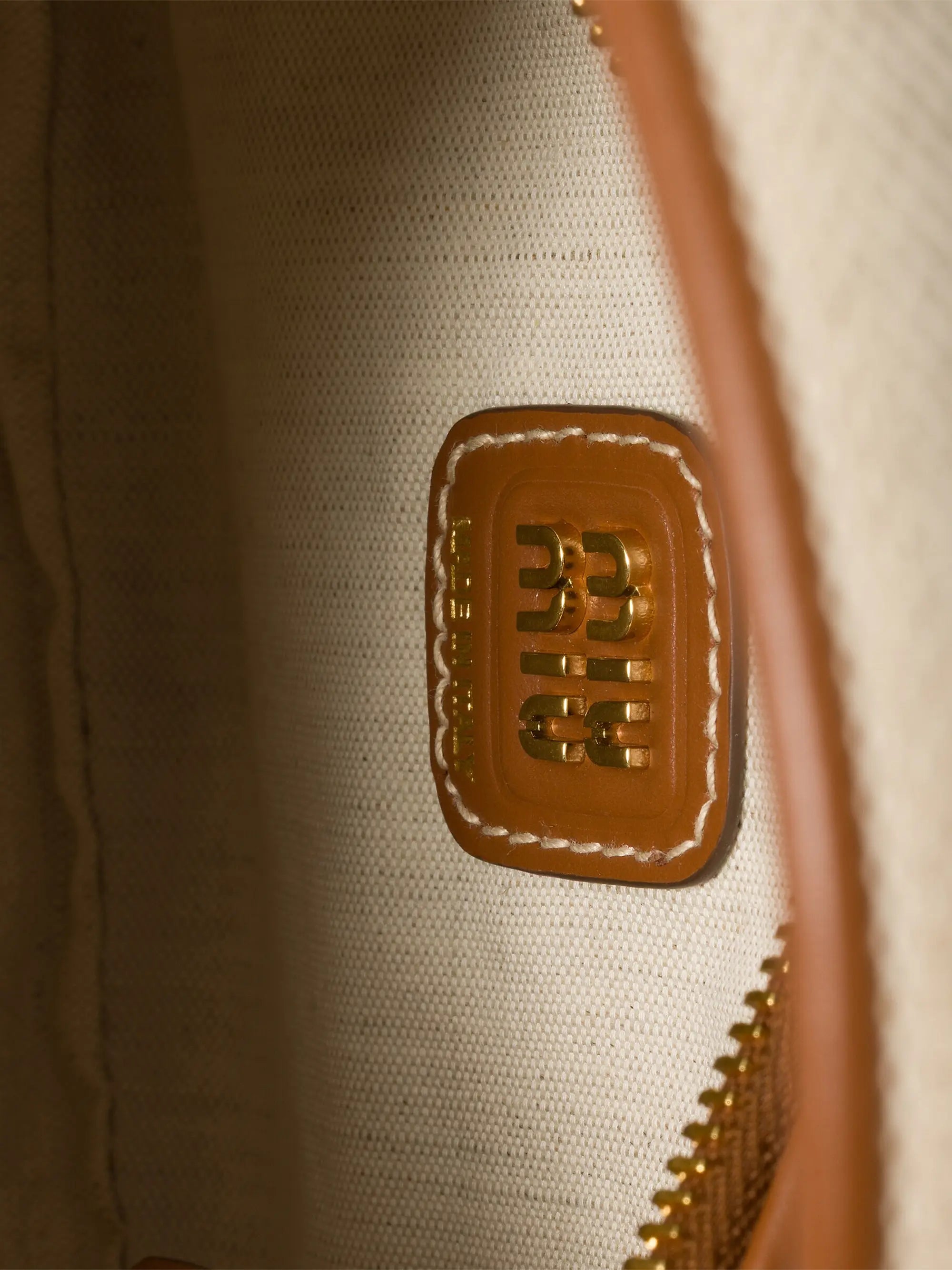 Miu Miu Wander Canvas and Leather Hobo Bag
