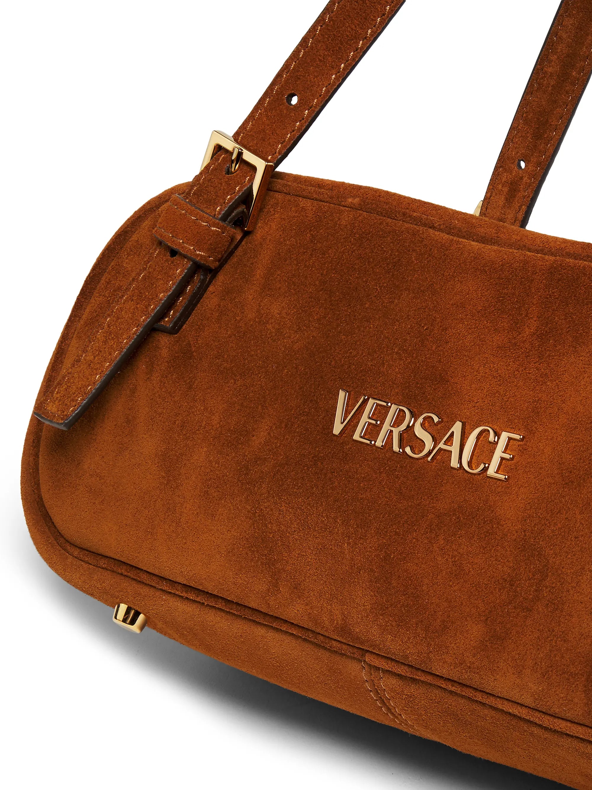Versace Suede Shoulder Bag