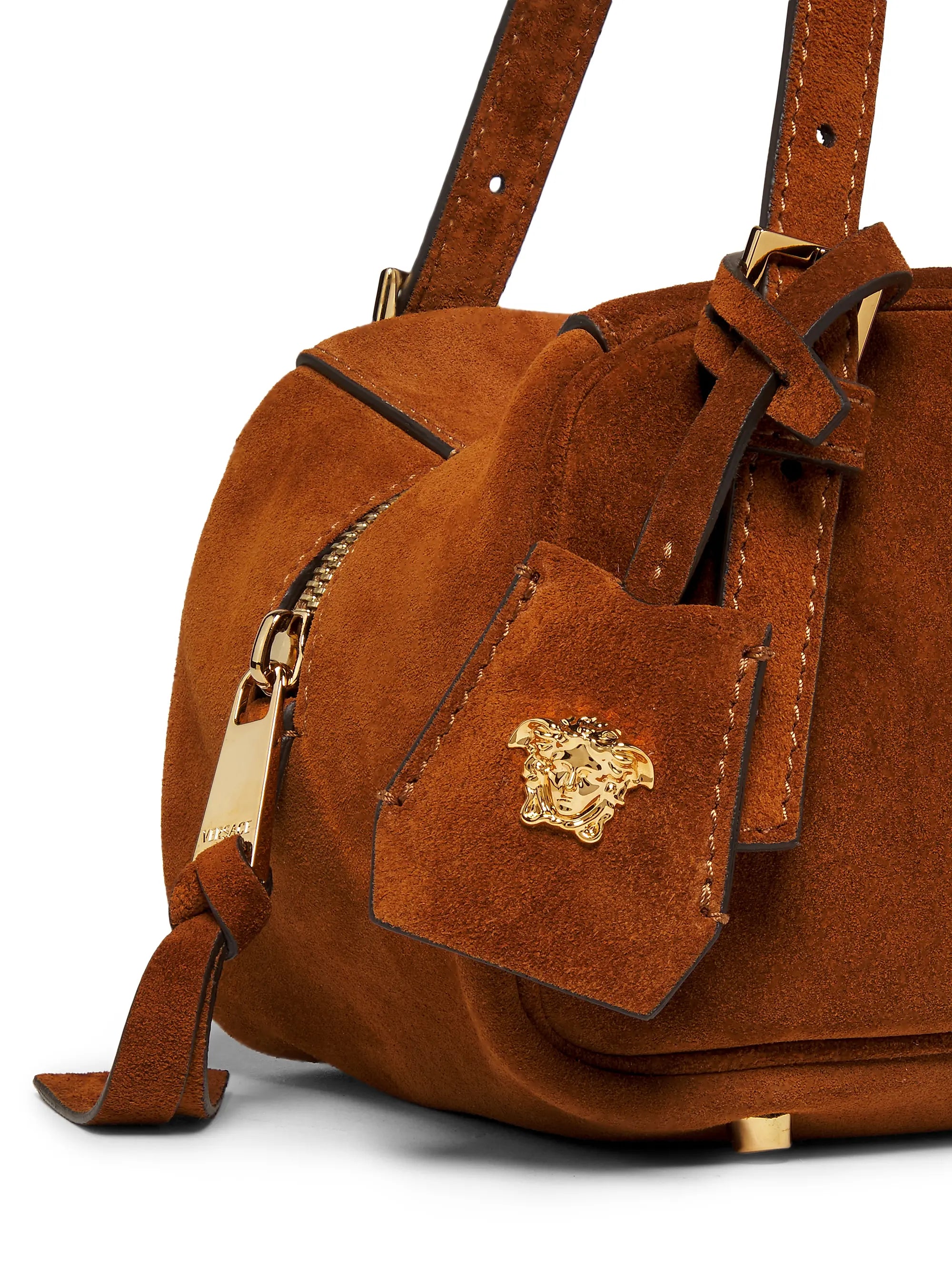 Versace Suede Shoulder Bag