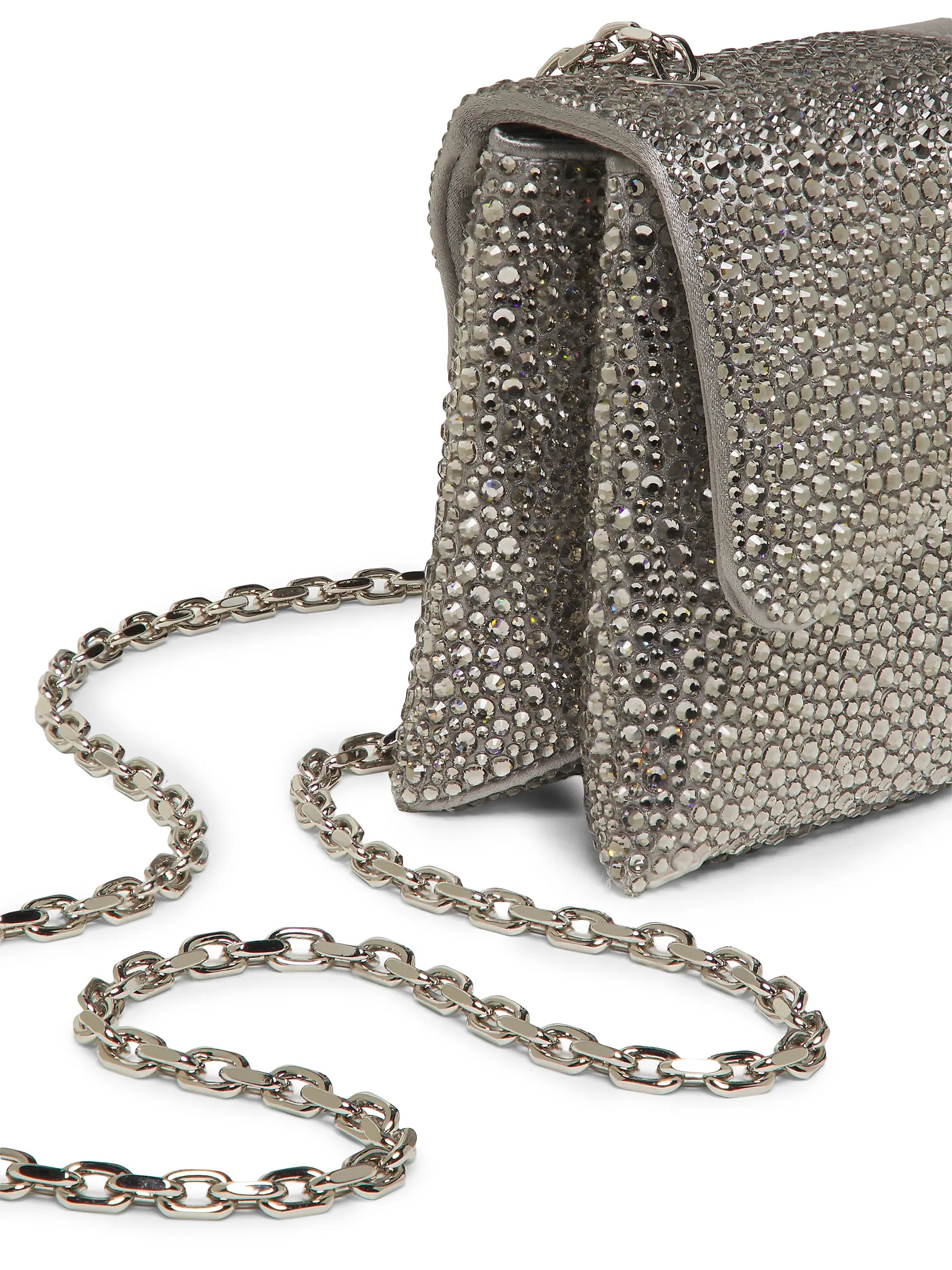 Versace Mini Kleio Crystal-Embellished Chain Shoulder Bag