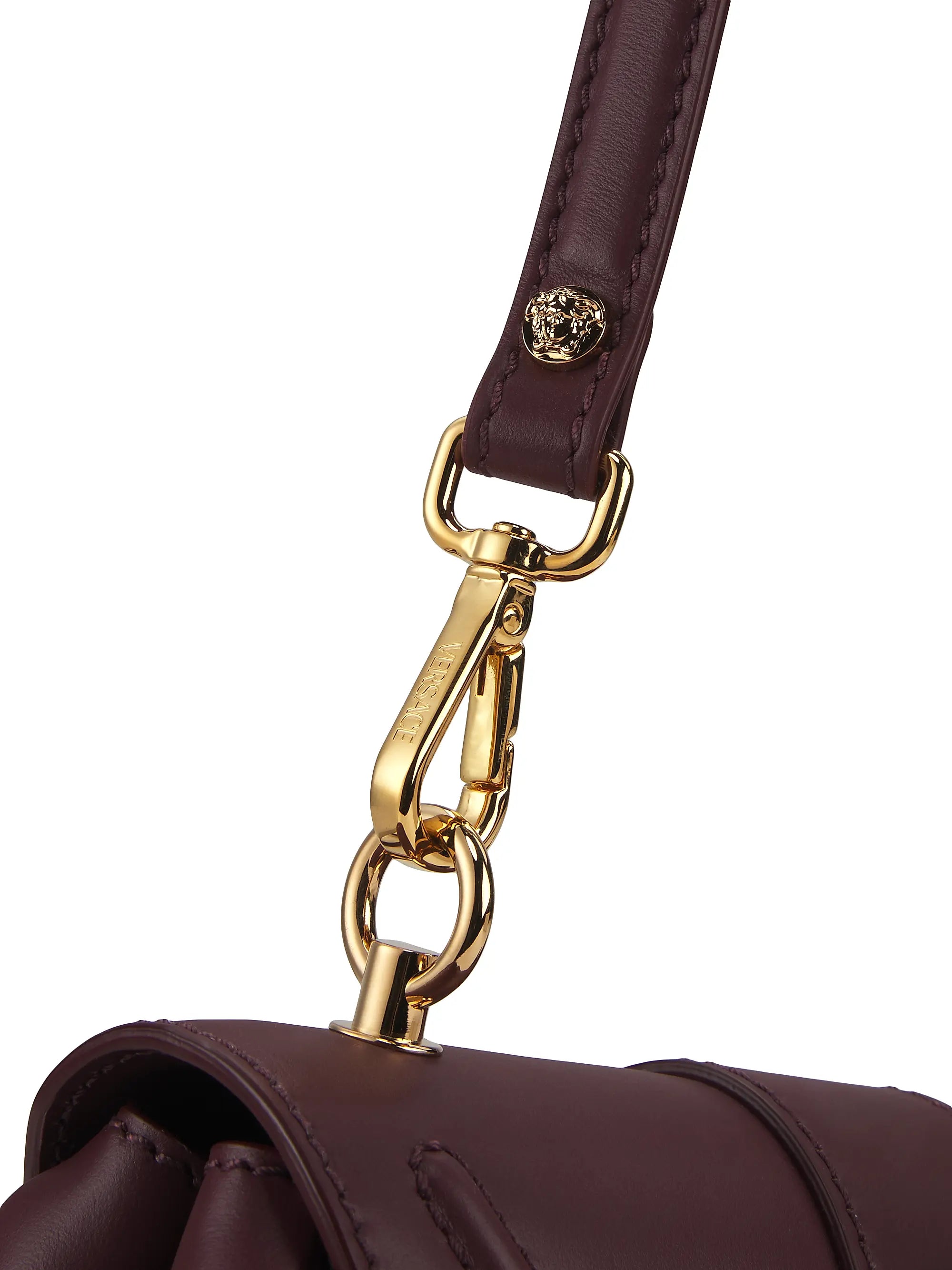 Versace Virtus Small Shoulder Leather Bag